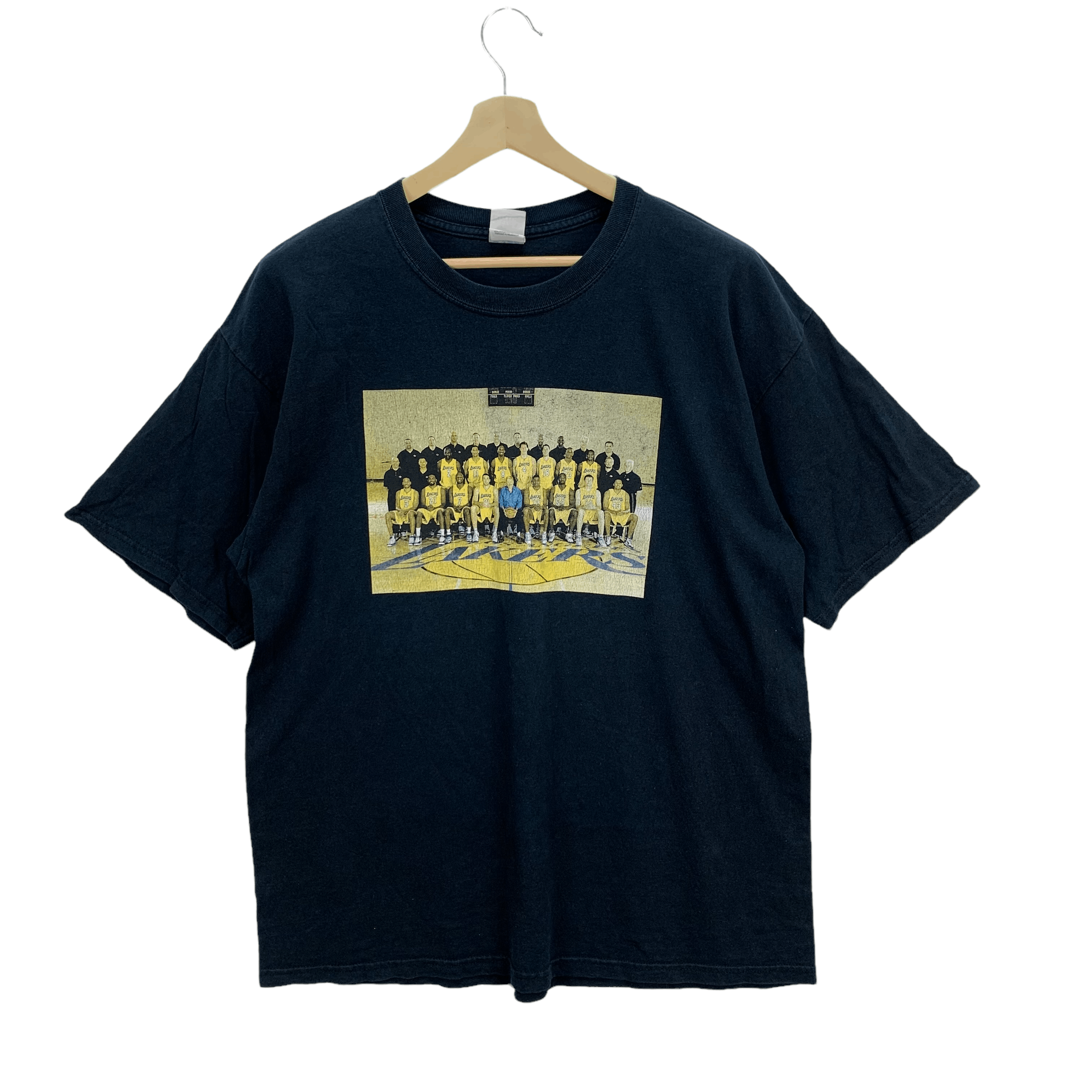 image of L A Lakers x Lakers Vintage Nba L.a. Lakers Team Graphic Tees 3786-132 in Black, Men's (Size XL)