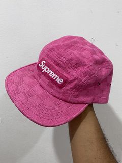 Supreme Checker Weave Camp Cap | Grailed