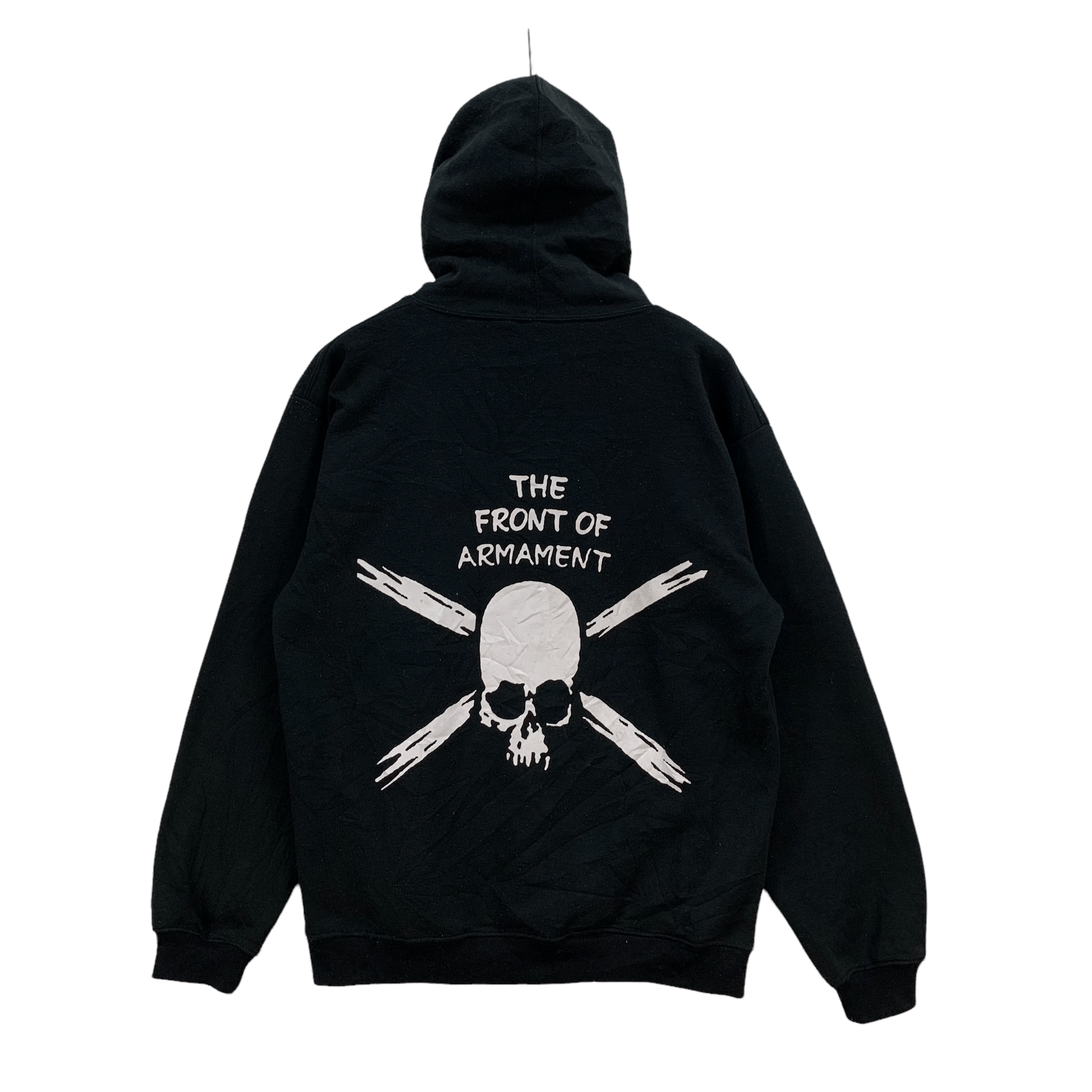 image of Free Style x Skulls The Front Of Armament Printed Hoodies 3774-132 in Black, Men's (Size Medium)