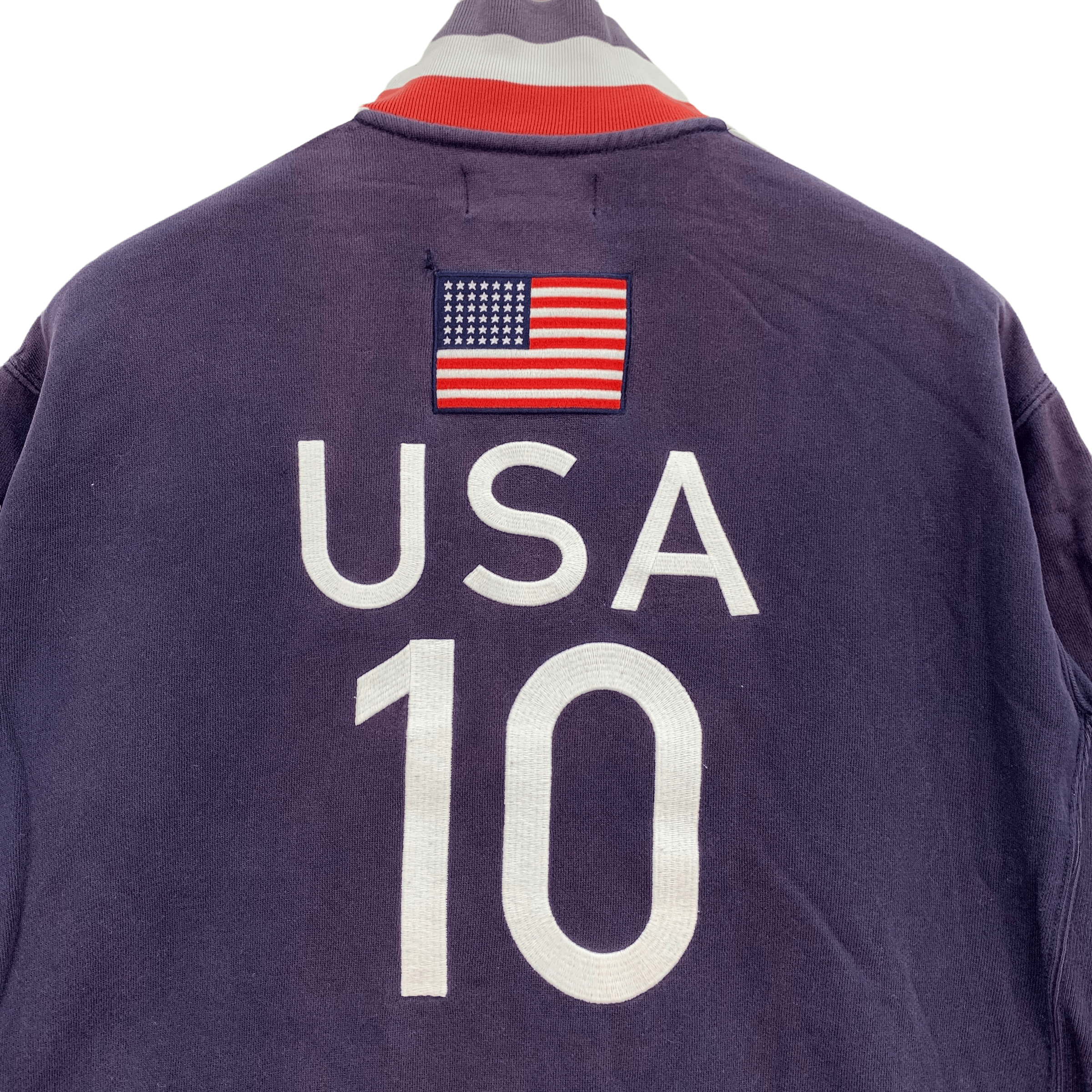 Polo Ralph Lauren TRASHED🔥 POLO RL USA NO 10 SUN FADED SWEATER #3928-132 Size US L / EU 52-54 / 3 - 14 Thumbnail