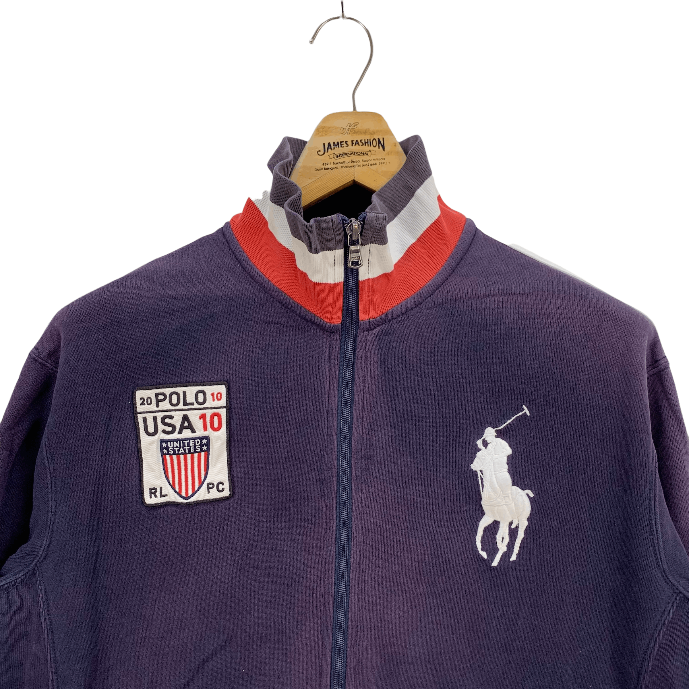 Polo Ralph Lauren TRASHED🔥 POLO RL USA NO 10 SUN FADED SWEATER #3928-132 Size US L / EU 52-54 / 3 - 2 Thumbnail
