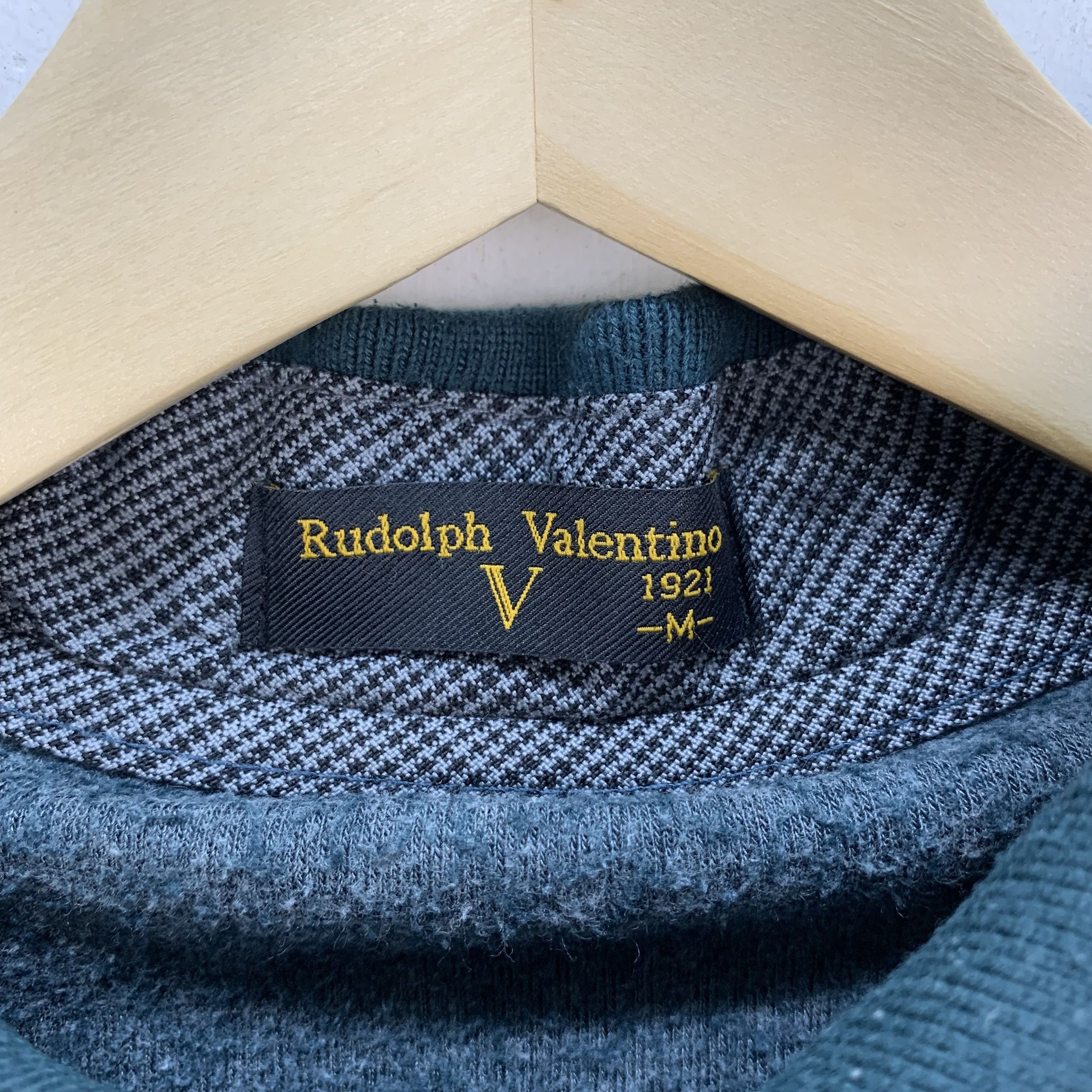 Japanese Brand Rudolph Valentino Fleece Polo Long Sleeve Shirts #3858-133 Size US M / EU 48-50 / 2 - 6 Thumbnail