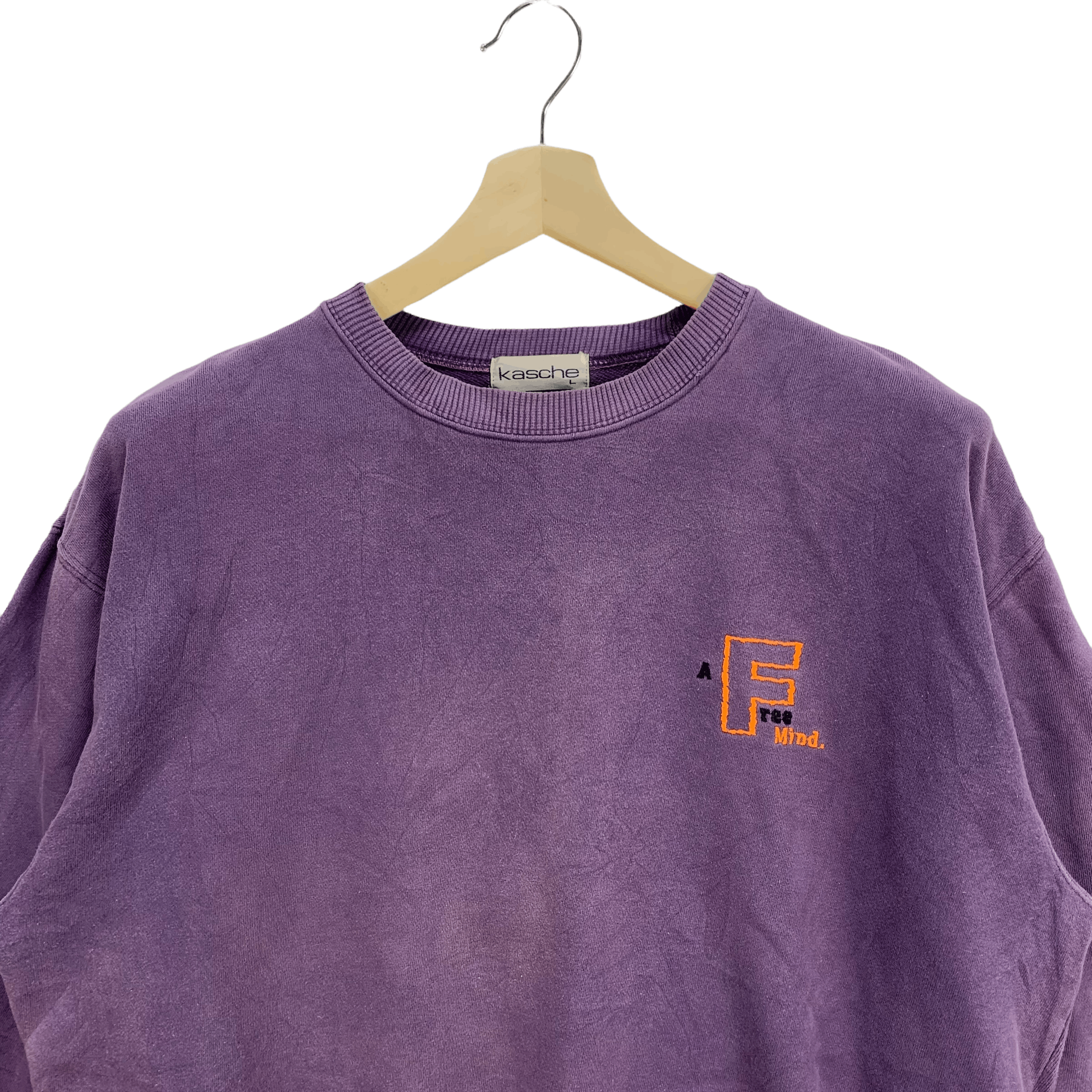 Japanese Brand Sun Faded Kasche A Free Soul Logo Sweatshirts #3839-133 Size US L / EU 52-54 / 3 - 5 Thumbnail