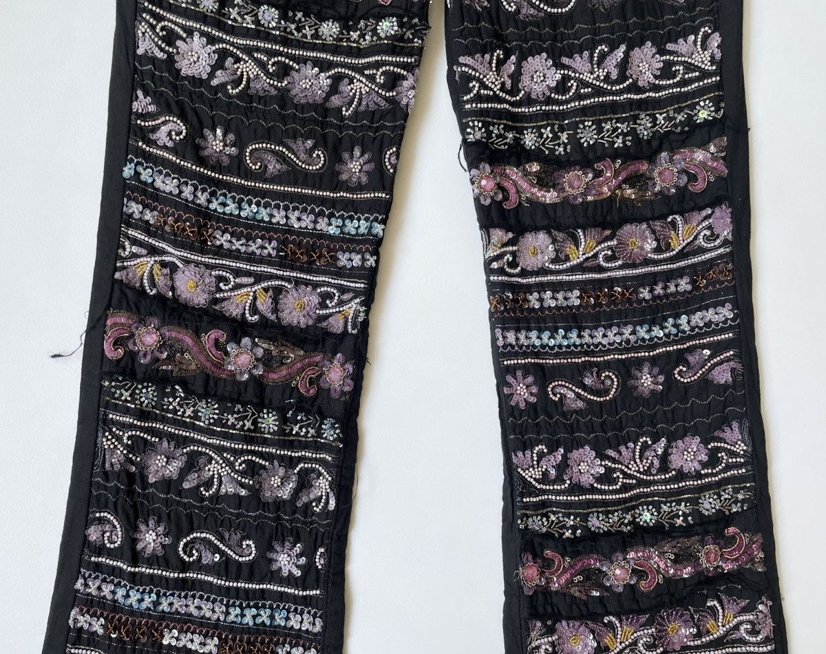 Comme des Garcons A/W 04 Embroidered Flared Leg Trousers Size 28" / US 6 / IT 42 - 9 Thumbnail