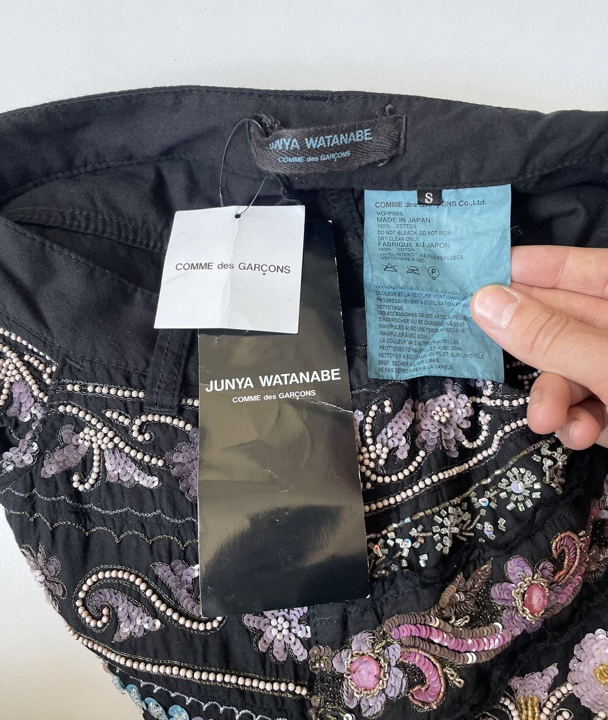 Comme des Garcons A/W 04 Embroidered Flared Leg Trousers Size 28" / US 6 / IT 42 - 4 Thumbnail