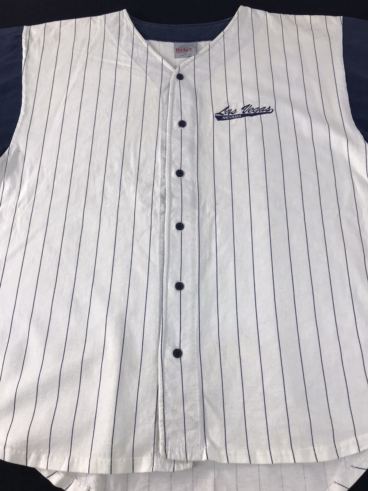 Vintage Badgers Sportswear Striped Button Up Jerseys Tee Printed Size US XL / EU 56 / 4 - 3 Thumbnail