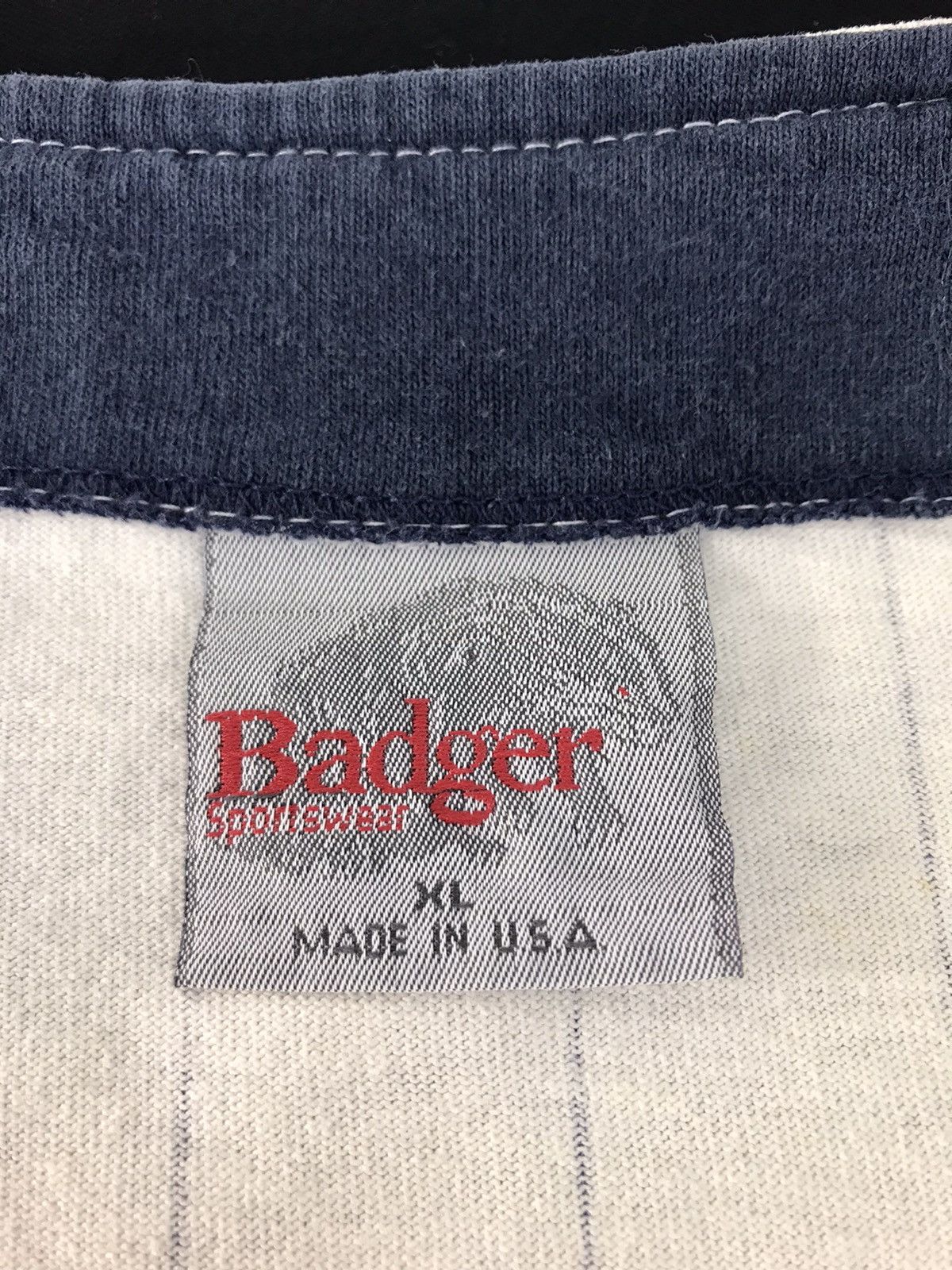 Vintage Badgers Sportswear Striped Button Up Jerseys Tee Printed Size US XL / EU 56 / 4 - 7 Thumbnail