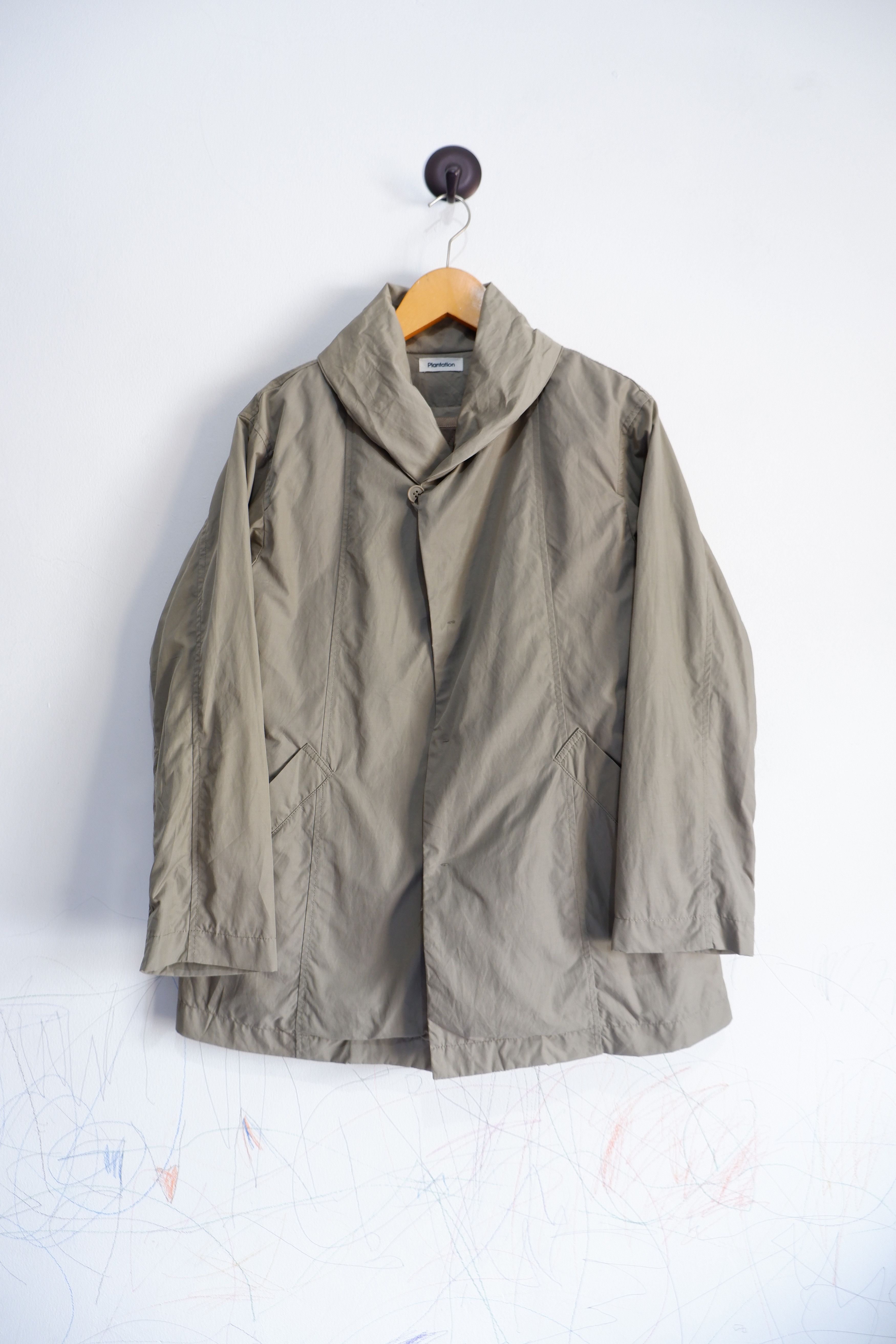image of Archival Clothing x Issey Miyake Vintage Plantation By Issey Miyake Shawl Collar Jacket in Olive (S