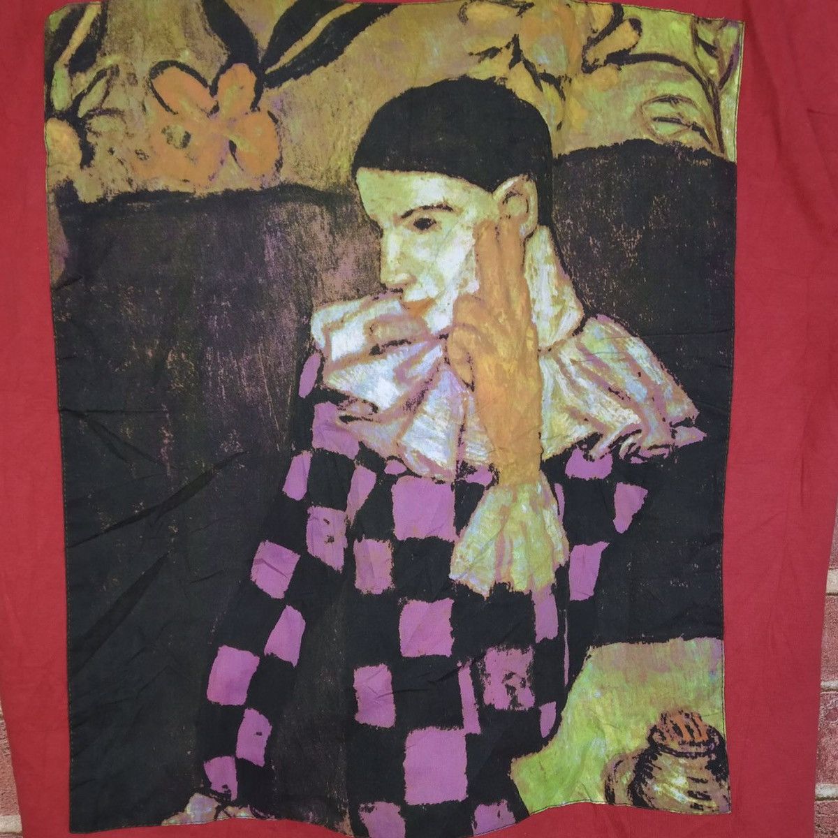 Vintage Pablo Picasso Artwork Paint Harlequin Image Size US XL / EU 56 / 4 - 3 Thumbnail
