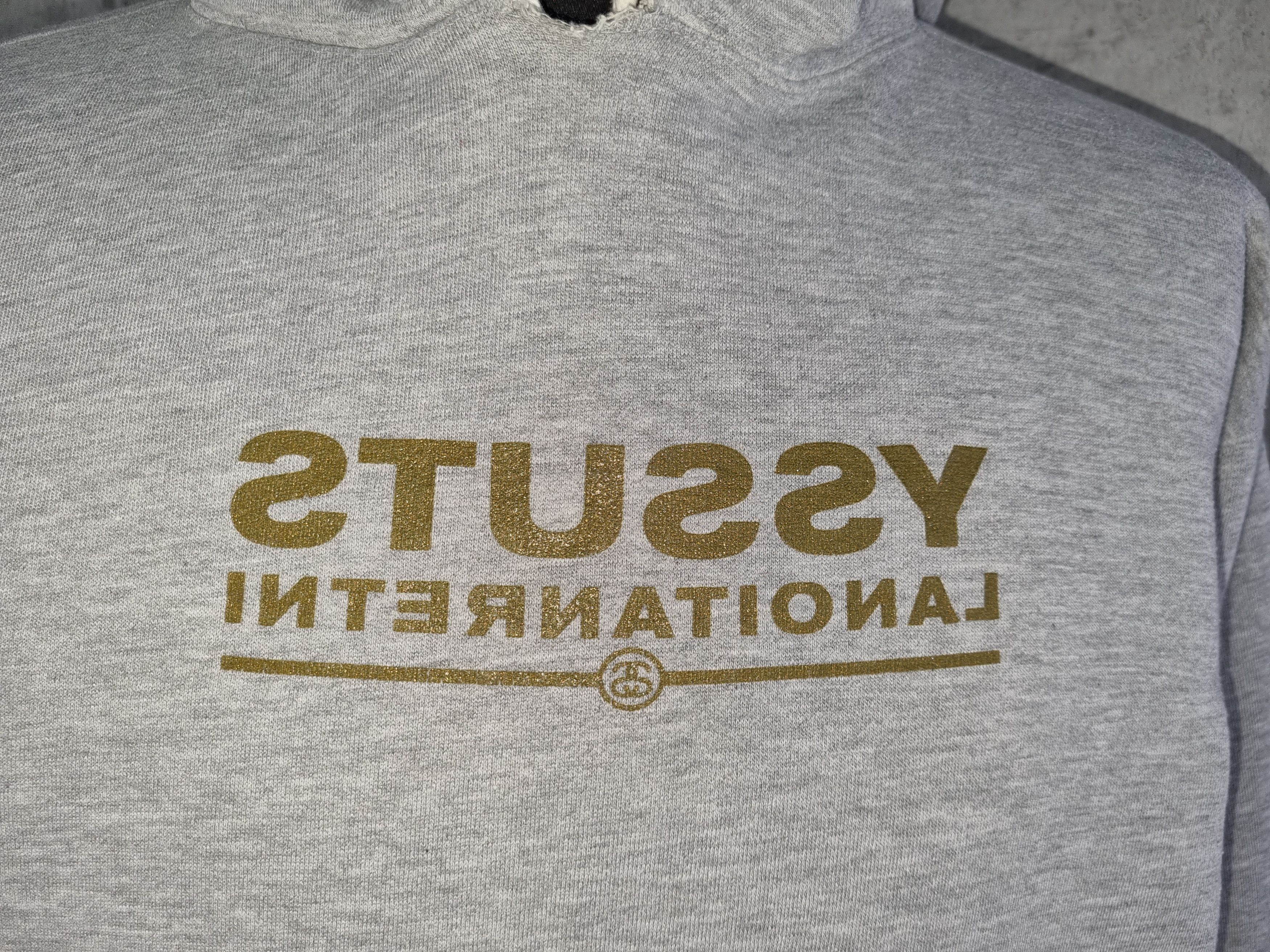 Vintage 90s Rare STUSSY Mirror Gold Box Logo Hoodie Made in USA Size US L / EU 52-54 / 3 - 9 Thumbnail