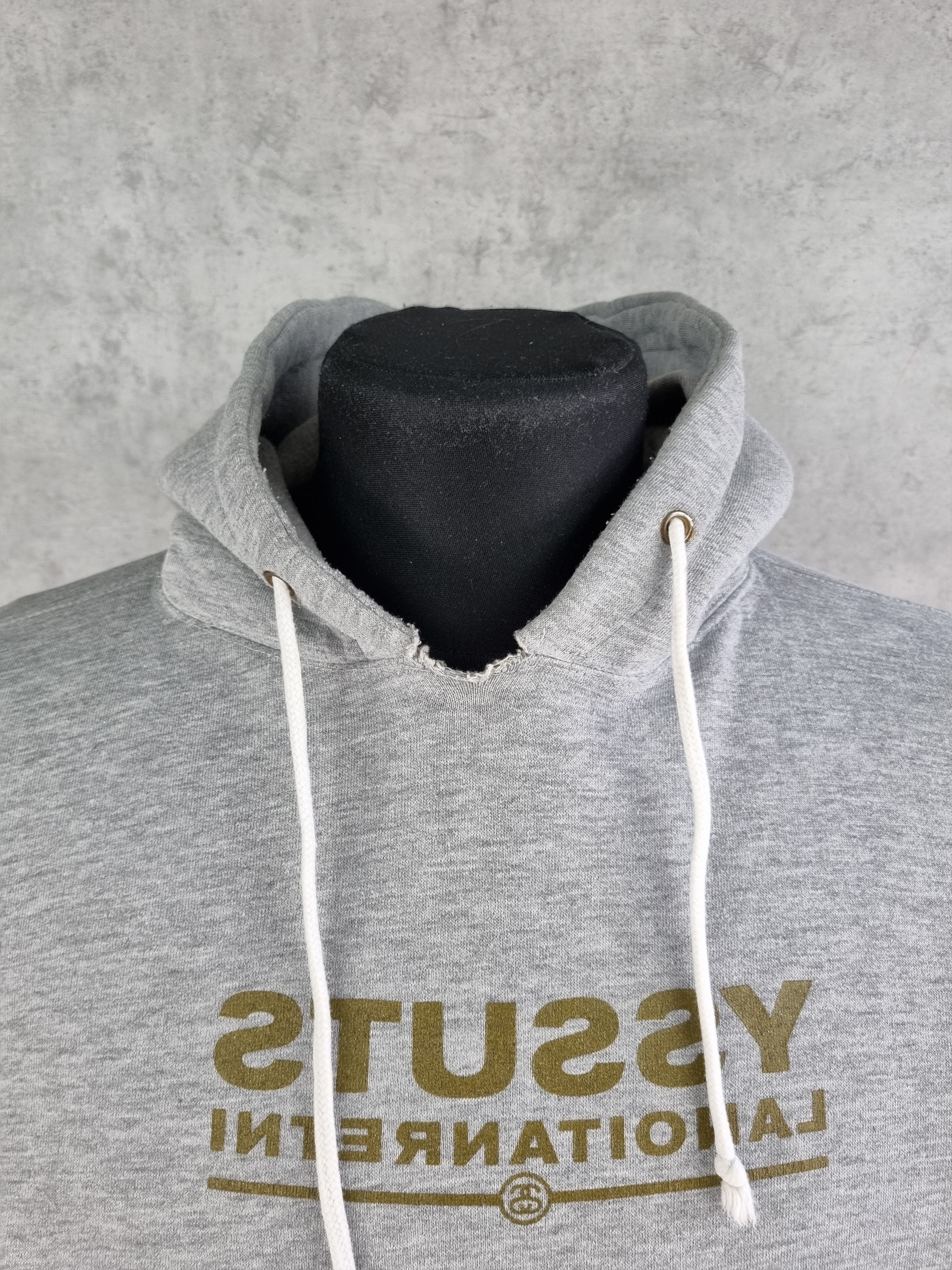 Vintage 90s Rare STUSSY Mirror Gold Box Logo Hoodie Made in USA Size US L / EU 52-54 / 3 - 8 Thumbnail