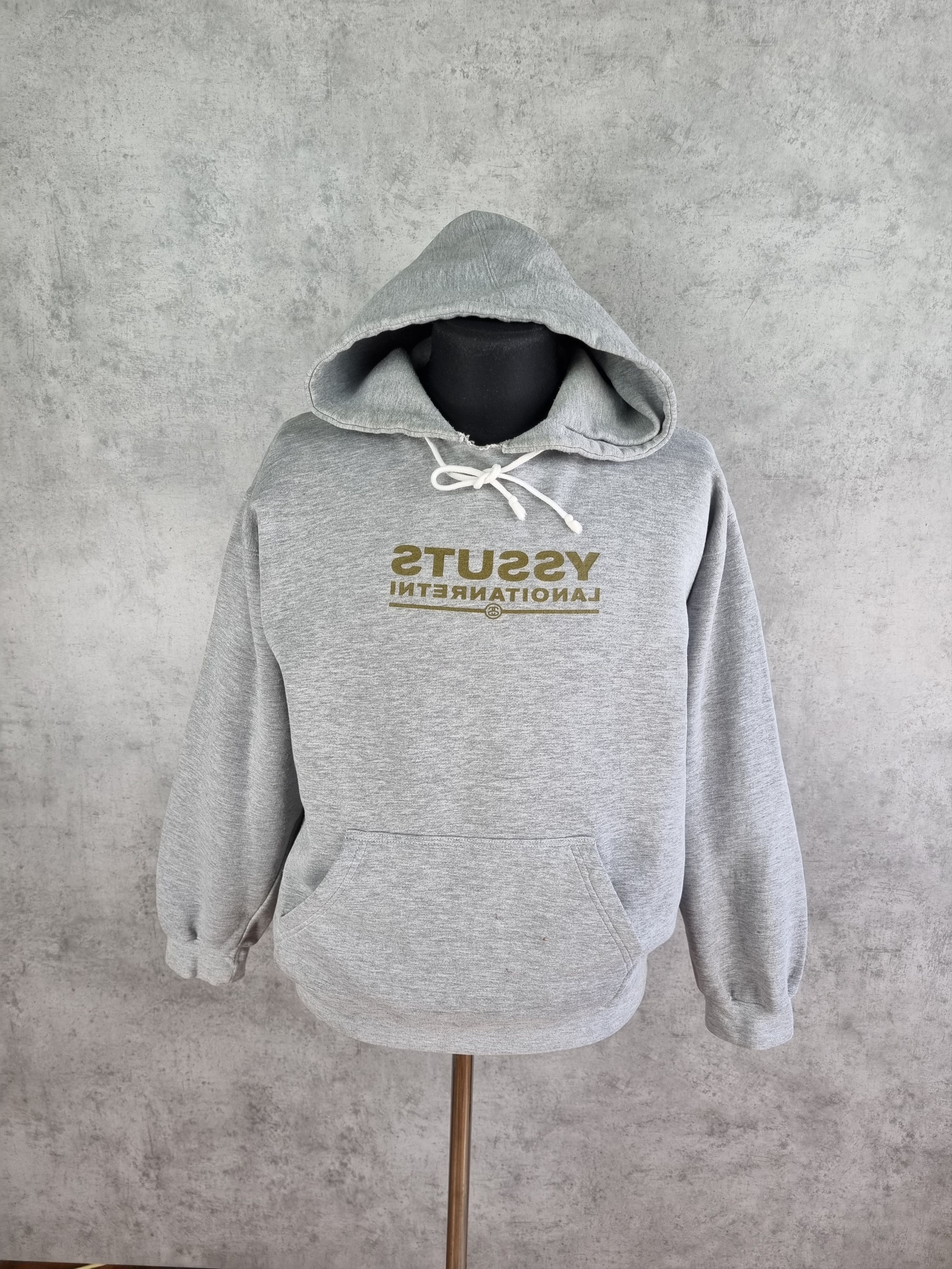 Vintage 90s Rare STUSSY Mirror Gold Box Logo Hoodie Made in USA Size US L / EU 52-54 / 3 - 3 Thumbnail