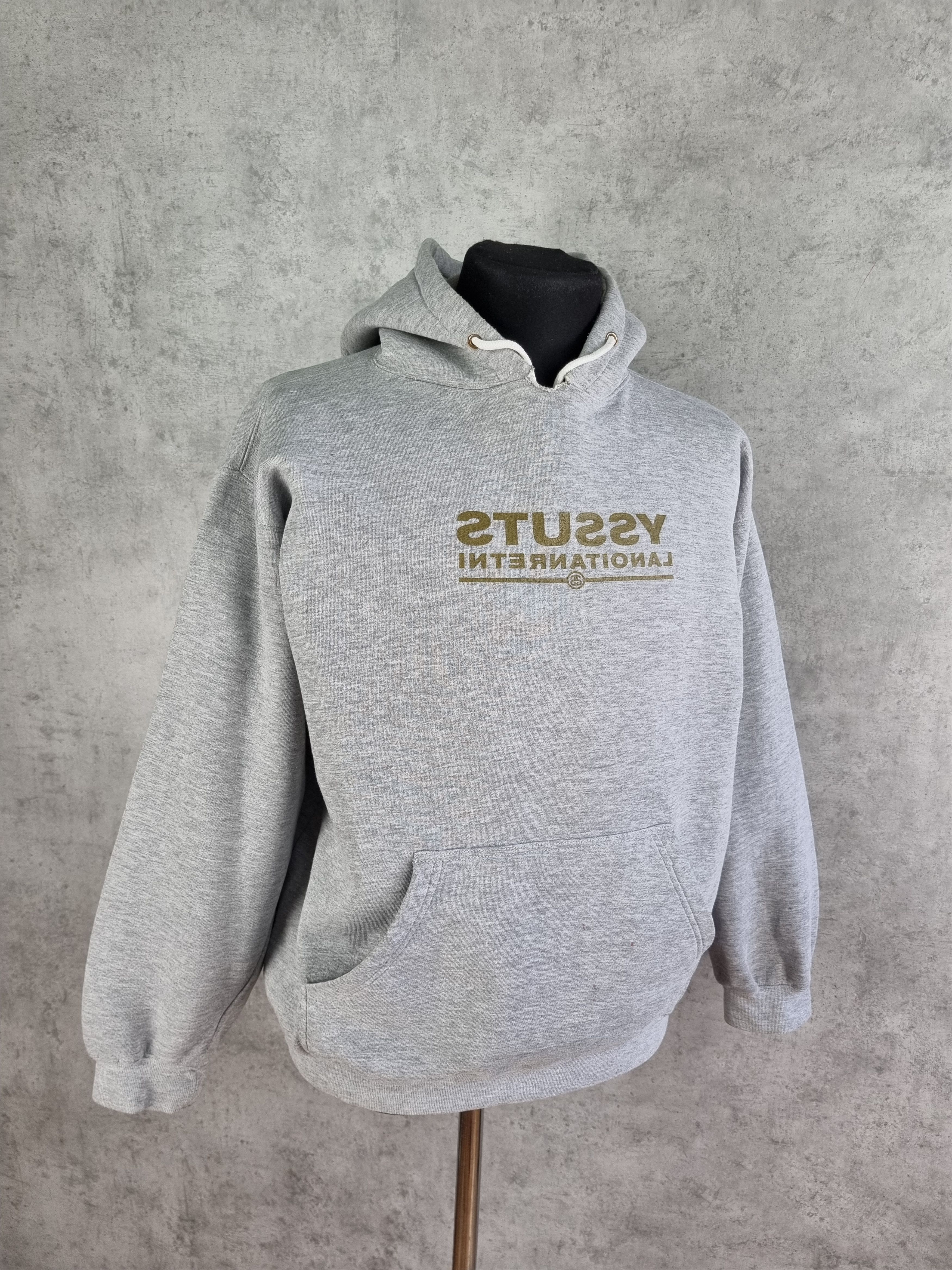 Vintage 90s Rare STUSSY Mirror Gold Box Logo Hoodie Made in USA Size US L / EU 52-54 / 3 - 4 Thumbnail