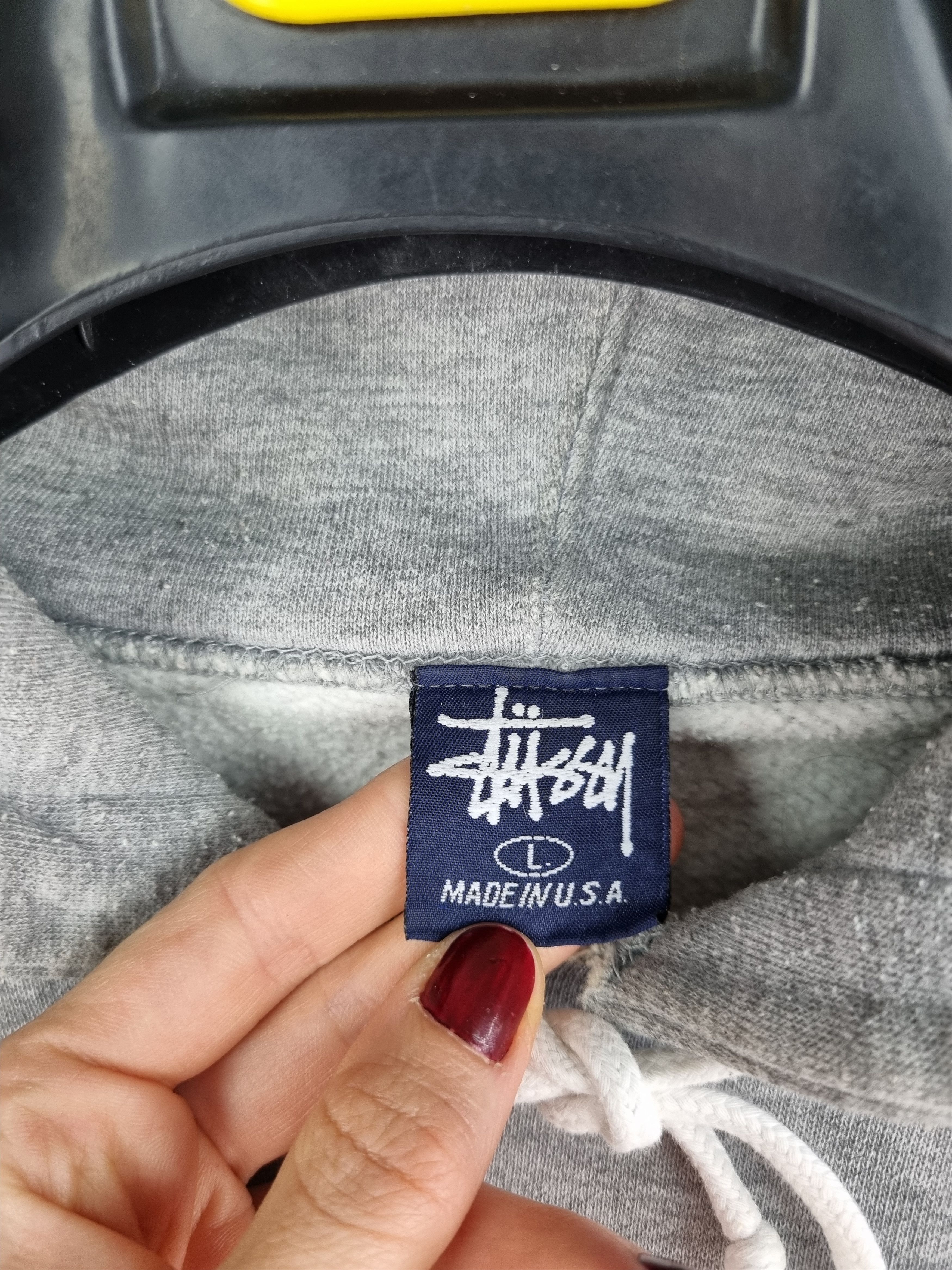 Vintage 90s Rare STUSSY Mirror Gold Box Logo Hoodie Made in USA Size US L / EU 52-54 / 3 - 12 Thumbnail