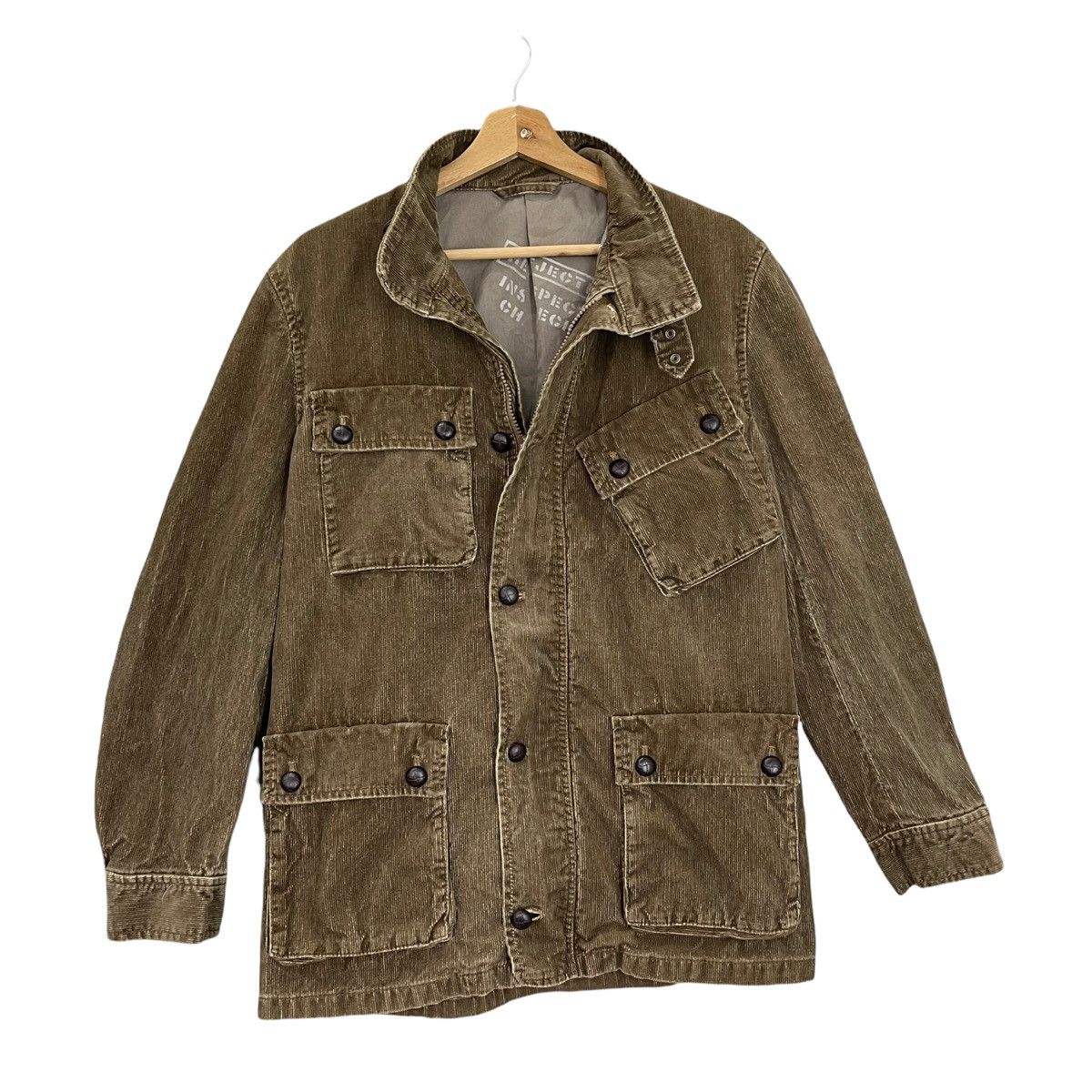 image of Ppfm Corduroy Multipocket Jacket Size M in Brown, Men's