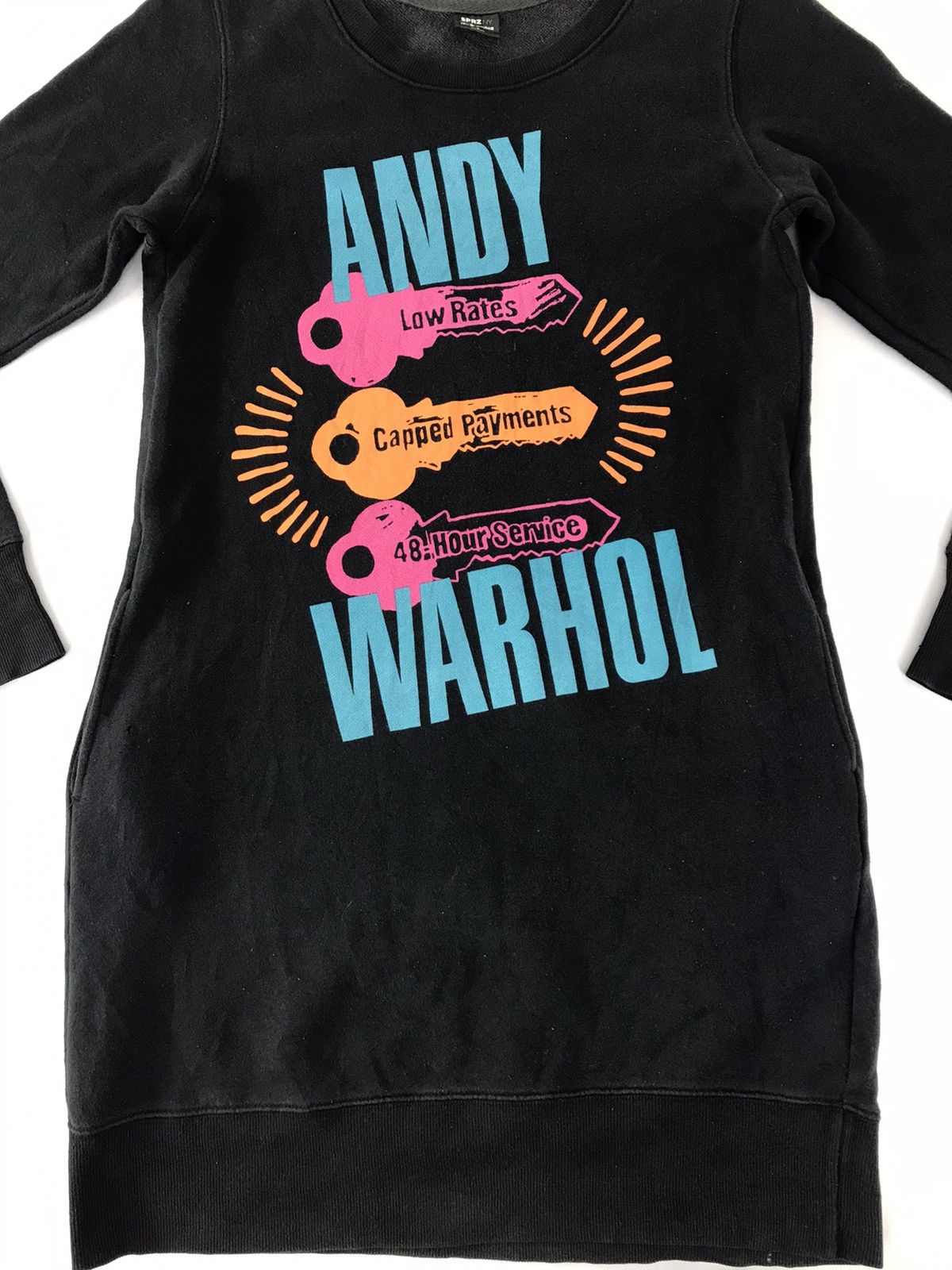 Andy Warhol × Vintage SPRZNY Andy Warhol Long Sweatshirt Crew Neck Key Pop Art Size S / US 4 / IT 40 - 3 Thumbnail