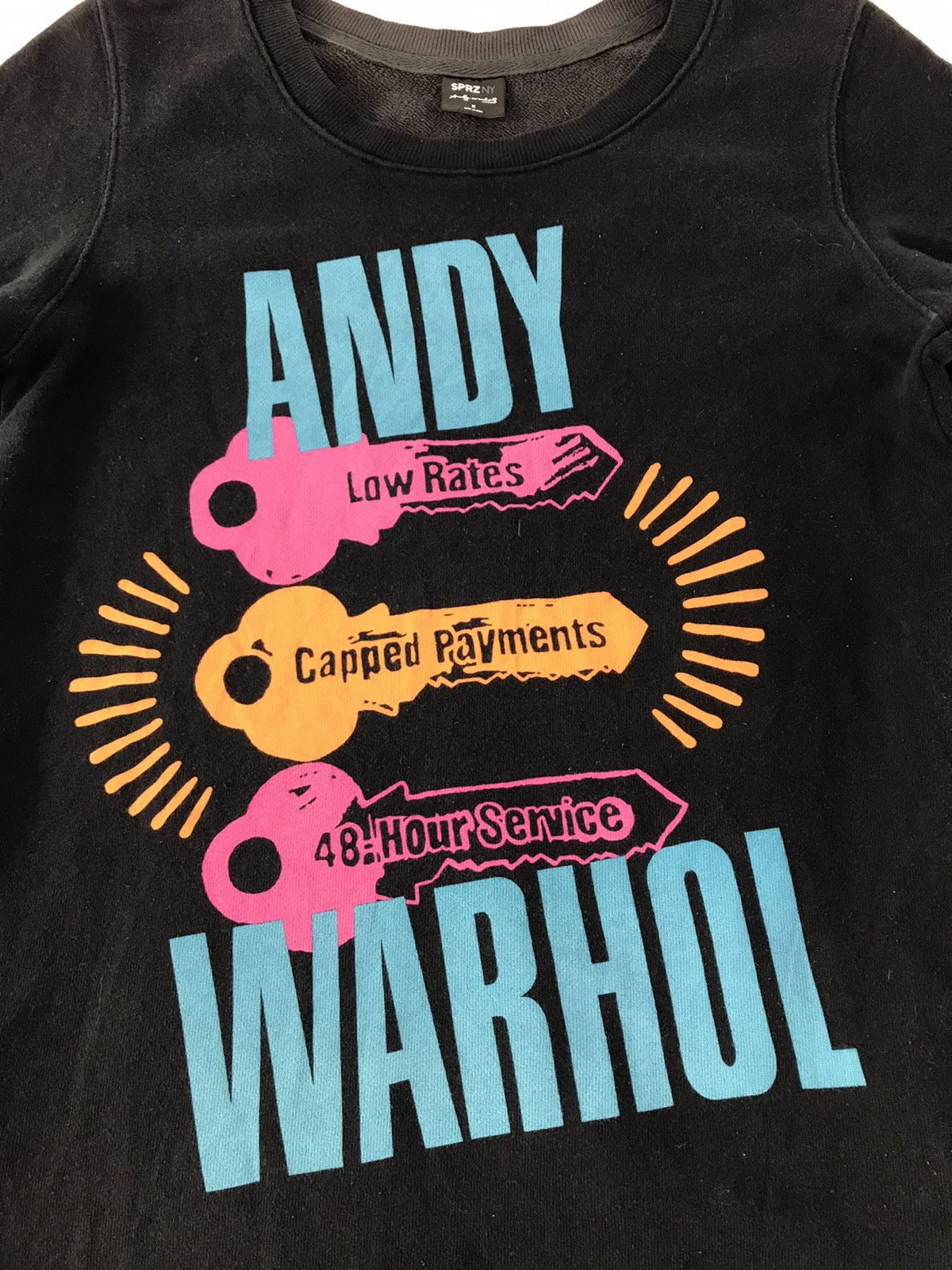 Andy Warhol × Vintage SPRZNY Andy Warhol Long Sweatshirt Crew Neck Key Pop Art Size S / US 4 / IT 40 - 4 Thumbnail