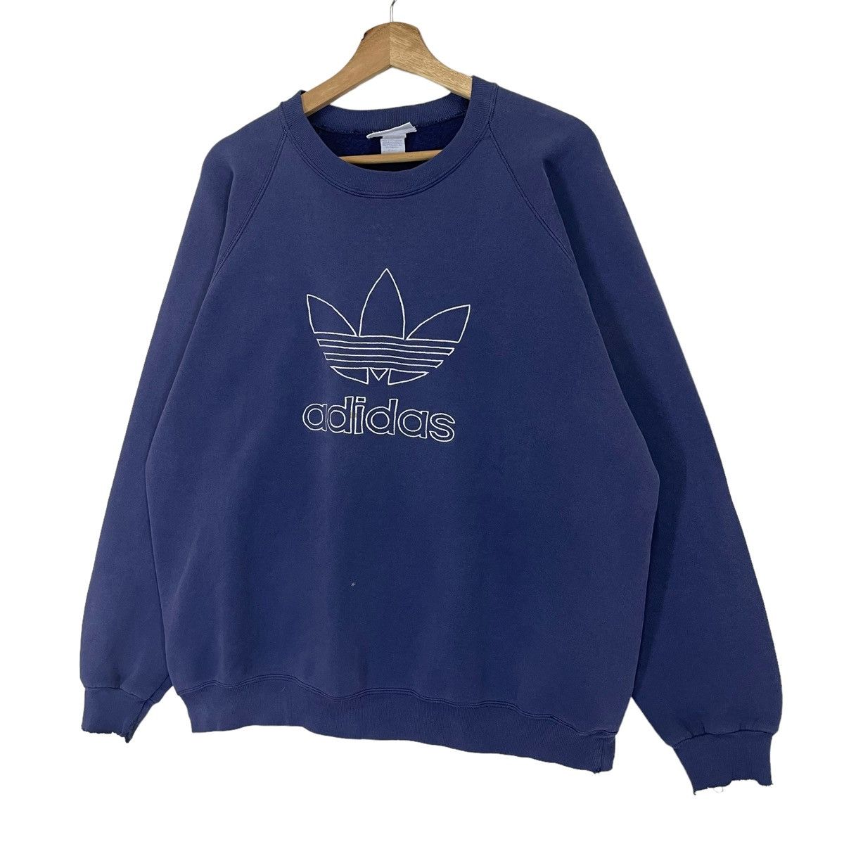 Adidas × Vintage 90s Adidas Big Logo Embroidered Crewneck Sweatshirt Size M Size US XL / EU 56 / 4 - 3 Thumbnail