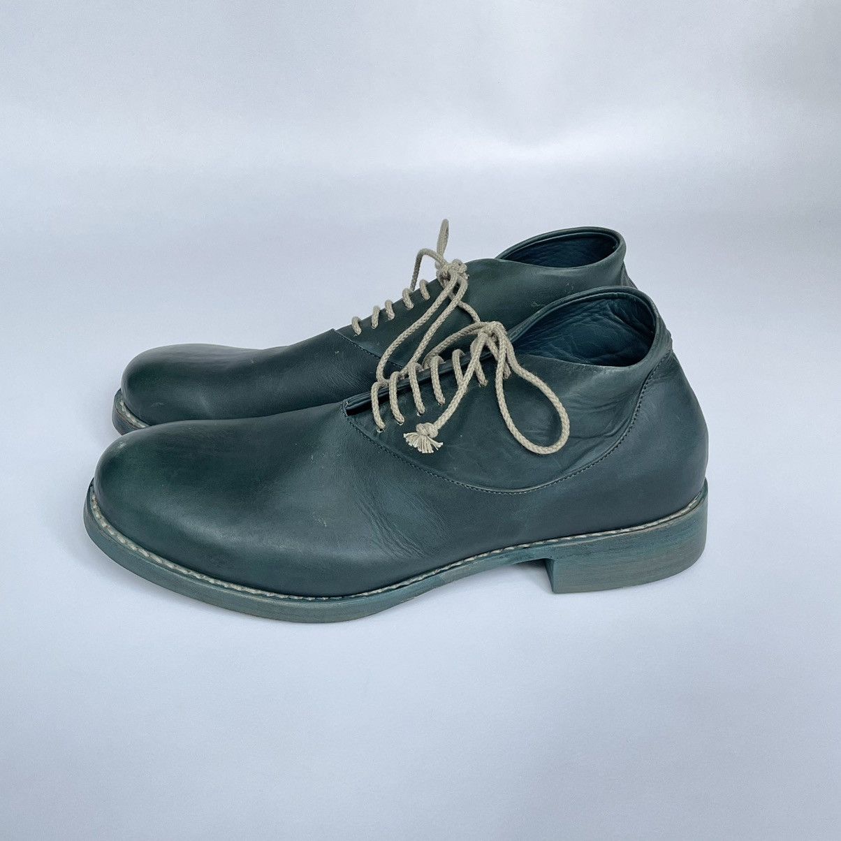 Cherevichkiotvichki Petrol Green Two Piece Derby Boots Size US 9 / EU 42 - 2 Thumbnail