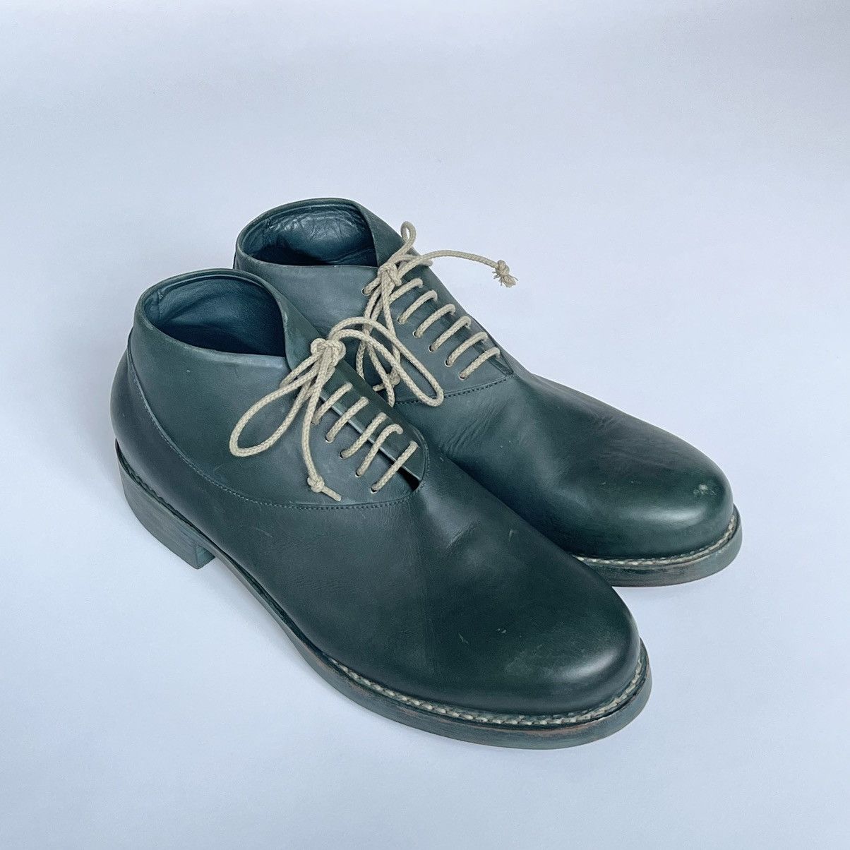Cherevichkiotvichki Petrol Green Two Piece Derby Boots Size US 9 / EU 42 - 6 Thumbnail