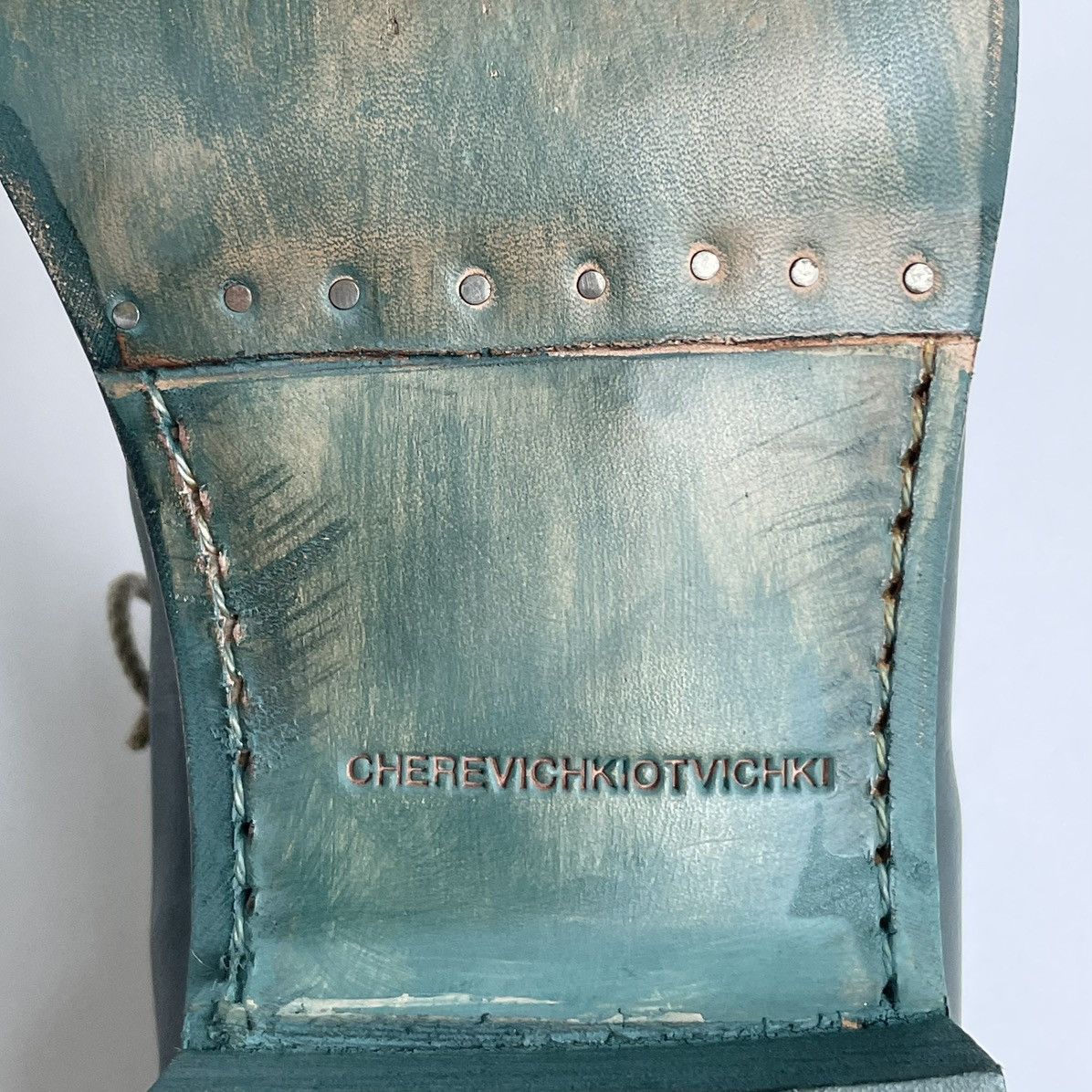 Cherevichkiotvichki Petrol Green Two Piece Derby Boots Size US 9 / EU 42 - 11 Thumbnail