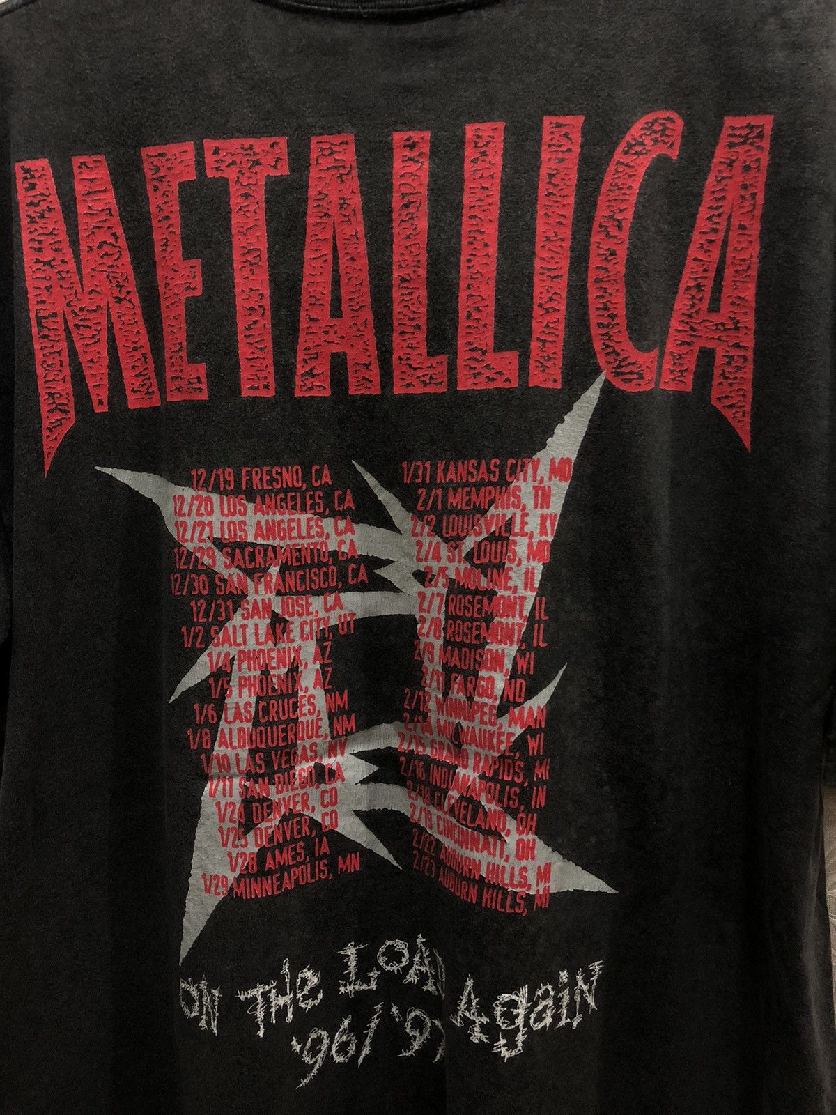 Band Tees × Metallica × Vintage Vintage METALLICA tour 96 97 Size US XL / EU 56 / 4 - 6 Thumbnail