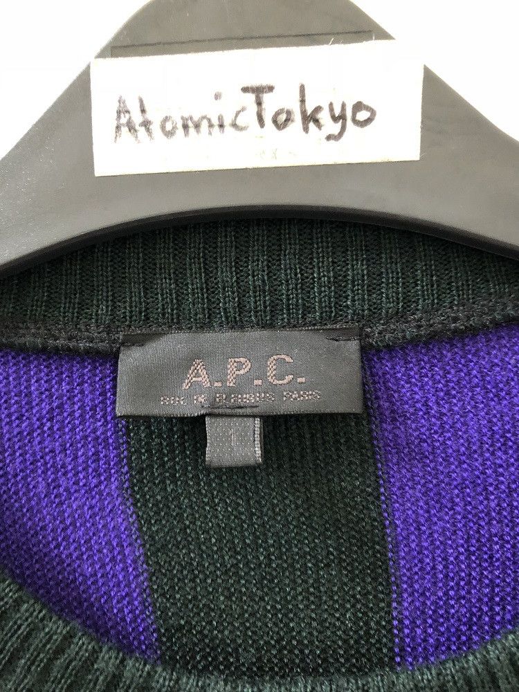 A.P.C. Vintage A.P.C. France Border Striped Knitwear Wool Size US S / EU 44-46 / 1 - 4 Thumbnail