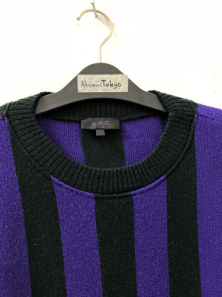 A.P.C. Vintage A.P.C. France Border Striped Knitwear Wool Size US S / EU 44-46 / 1 - 3 Thumbnail