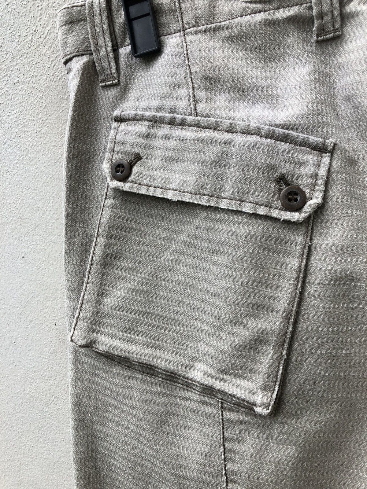 Katharine Hamnett London Distressed Striped Cargo Trouser Pant Size US 31 - 18 Thumbnail