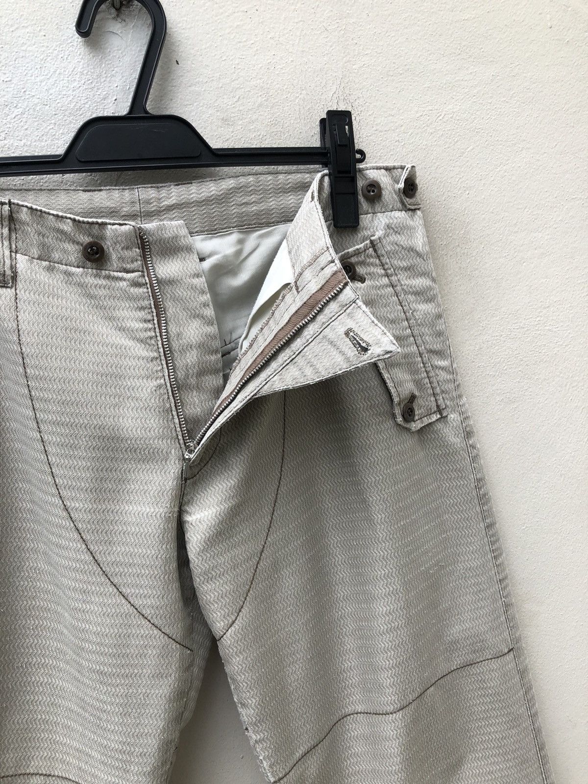 Katharine Hamnett London Distressed Striped Cargo Trouser Pant Size US 31 - 10 Thumbnail