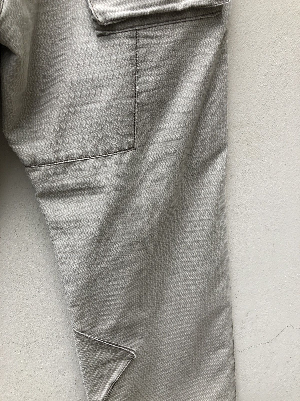 Katharine Hamnett London Distressed Striped Cargo Trouser Pant Size US 31 - 22 Thumbnail