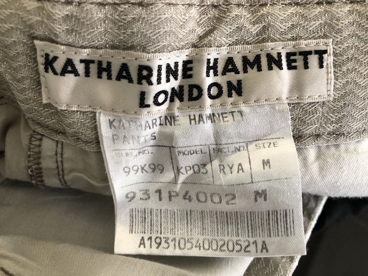 Katharine Hamnett London Distressed Striped Cargo Trouser Pant Size US 31 - 24 Thumbnail
