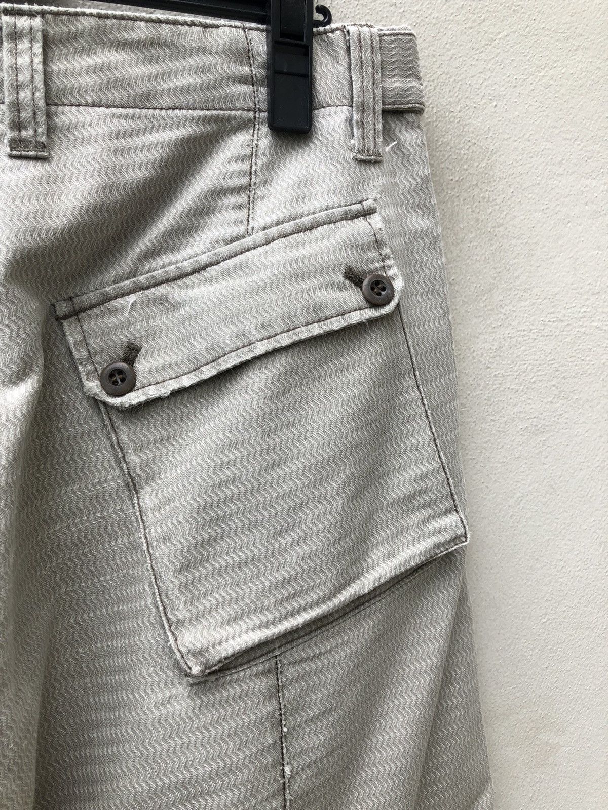 Katharine Hamnett London Distressed Striped Cargo Trouser Pant Size US 31 - 19 Thumbnail