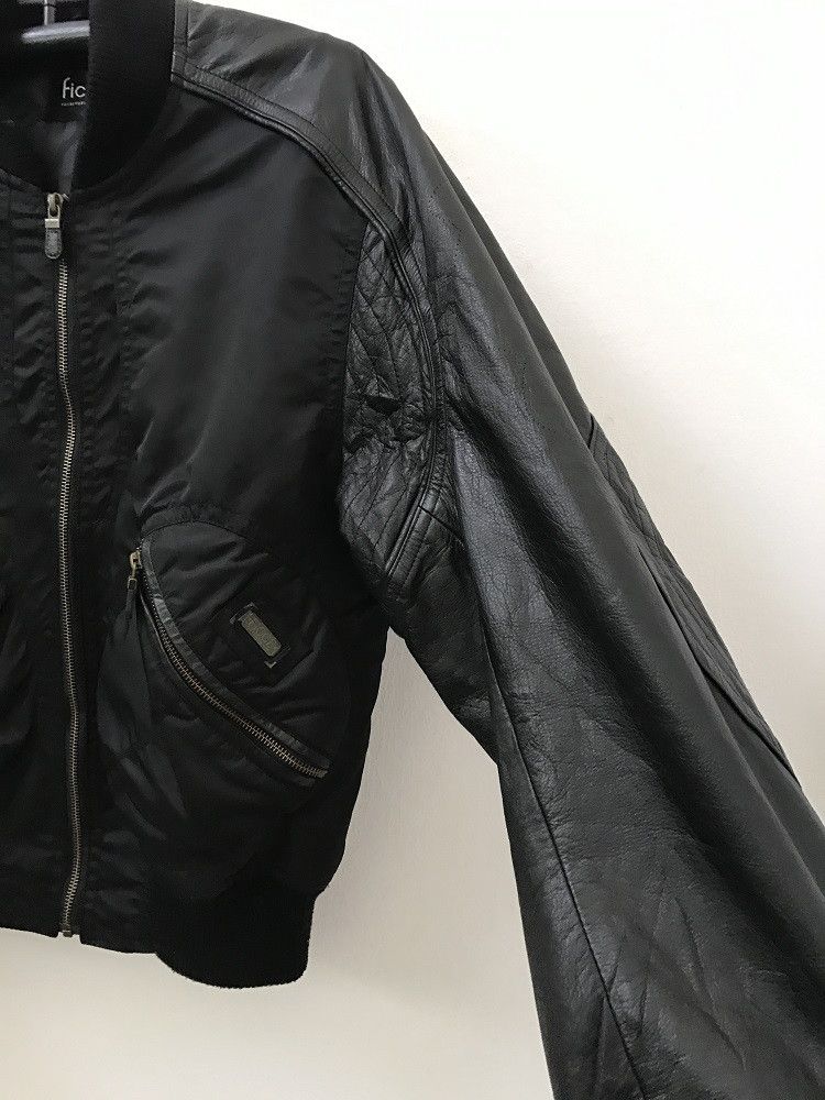 Yoshiyuki Konishi Yoshiyuki Konishi FICCE Black Leather Sleeve Bomber Jacket Size US M / EU 48-50 / 2 - 4 Thumbnail
