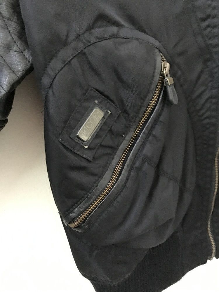 Yoshiyuki Konishi Yoshiyuki Konishi FICCE Black Leather Sleeve Bomber Jacket Size US M / EU 48-50 / 2 - 9 Thumbnail