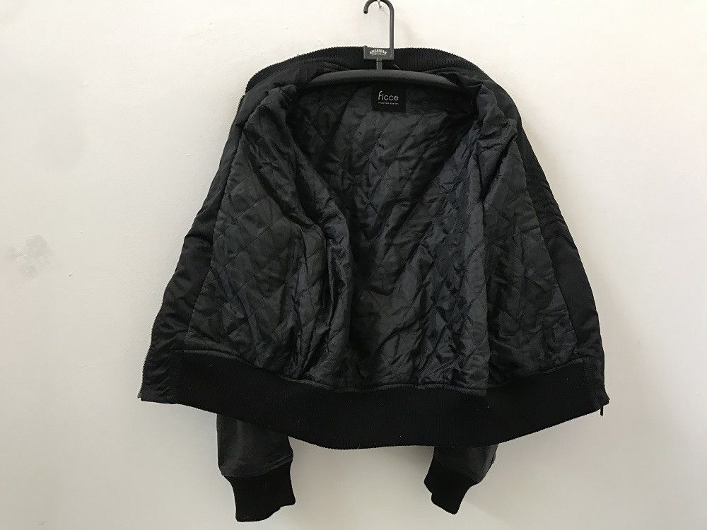Yoshiyuki Konishi Yoshiyuki Konishi FICCE Black Leather Sleeve Bomber Jacket Size US M / EU 48-50 / 2 - 11 Thumbnail
