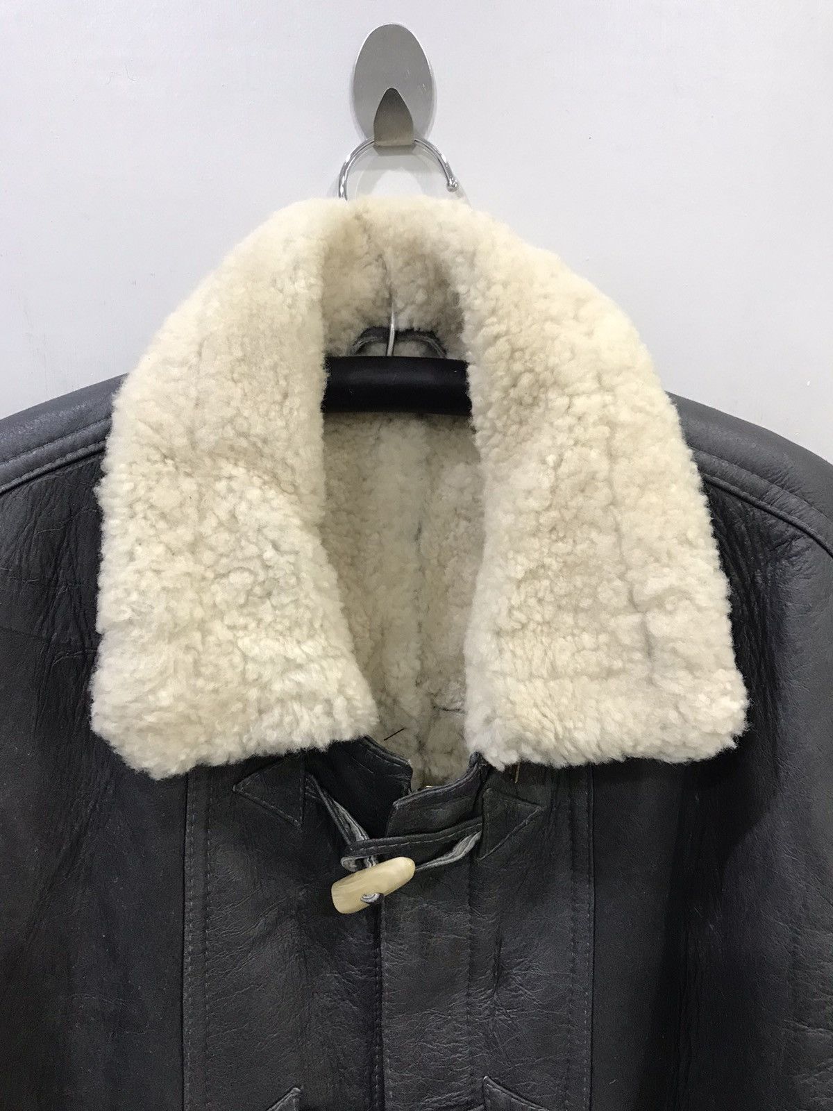 Genuine Leather La Majeste Vintage Sheepskin Leather Duffle Coat Size US M / EU 48-50 / 2 - 2 Thumbnail