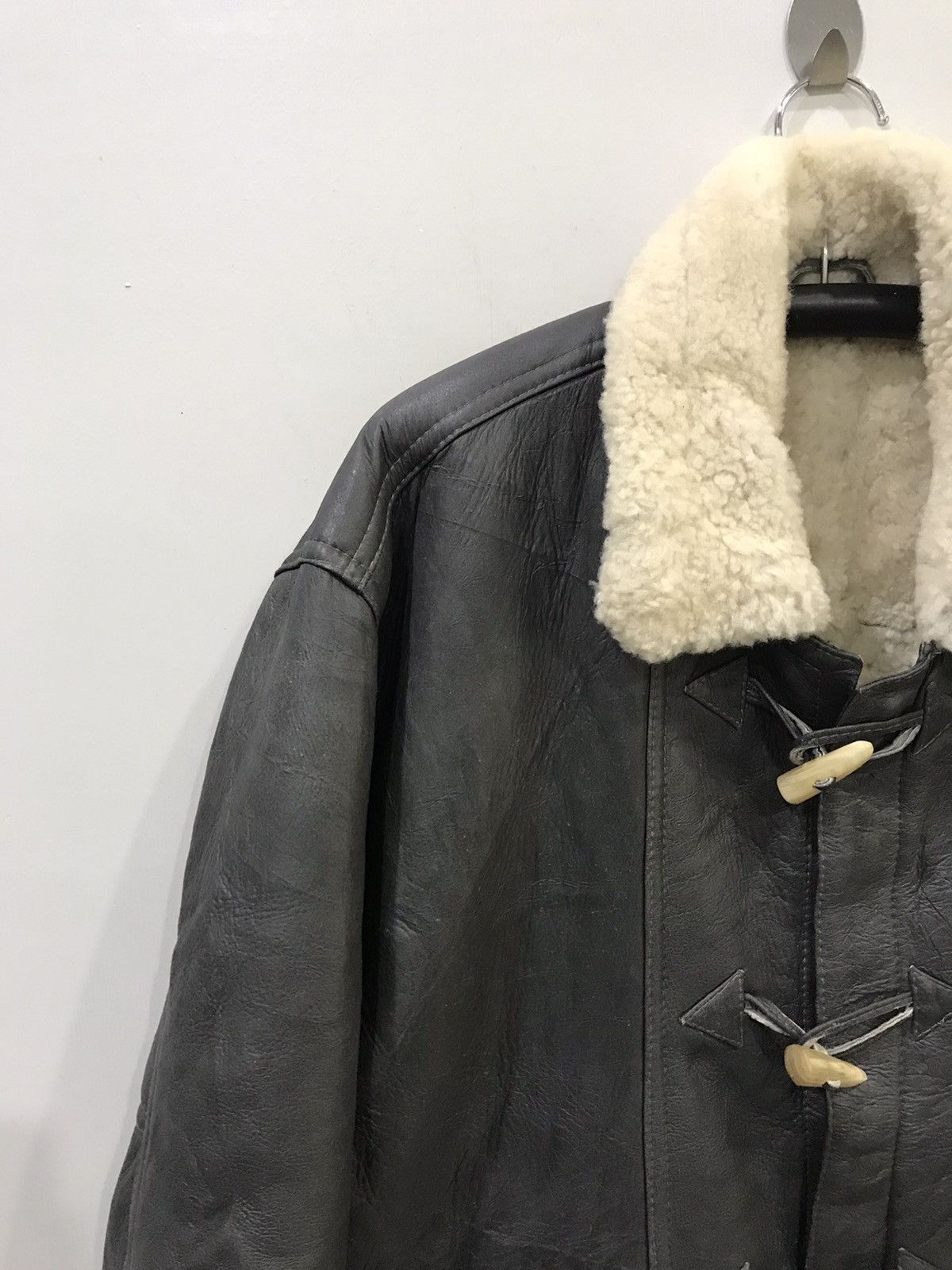 Genuine Leather La Majeste Vintage Sheepskin Leather Duffle Coat Size US M / EU 48-50 / 2 - 4 Thumbnail