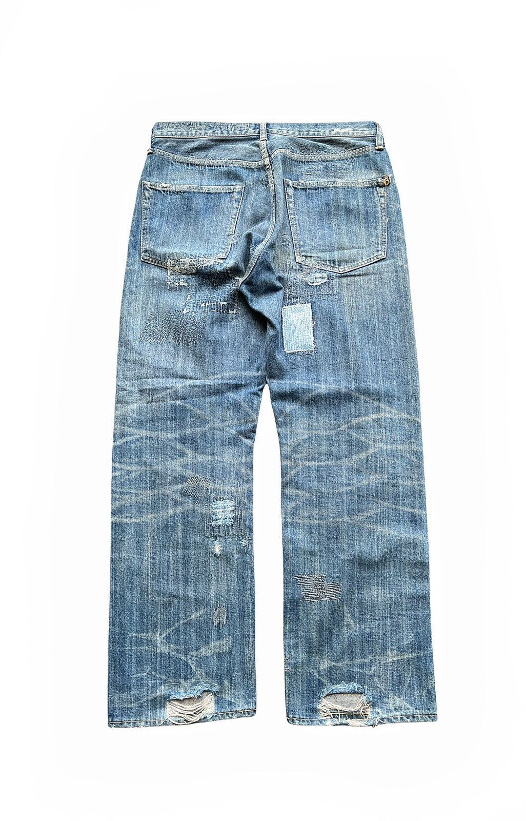 Kapital OG KIRO HIRATA Boro Distressed Patch Denim Size US 34 / EU 50 - 4 Thumbnail