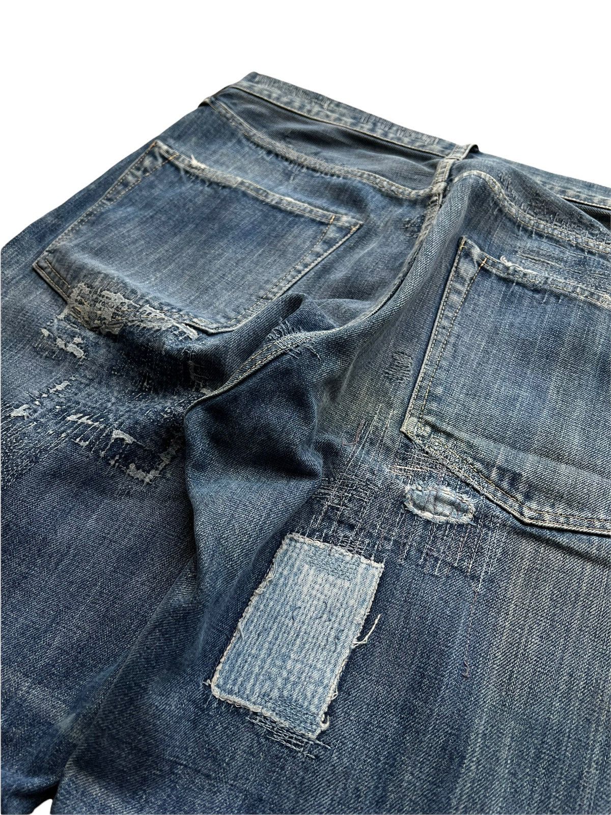 Kapital OG KIRO HIRATA Boro Distressed Patch Denim Size US 34 / EU 50 - 9 Thumbnail