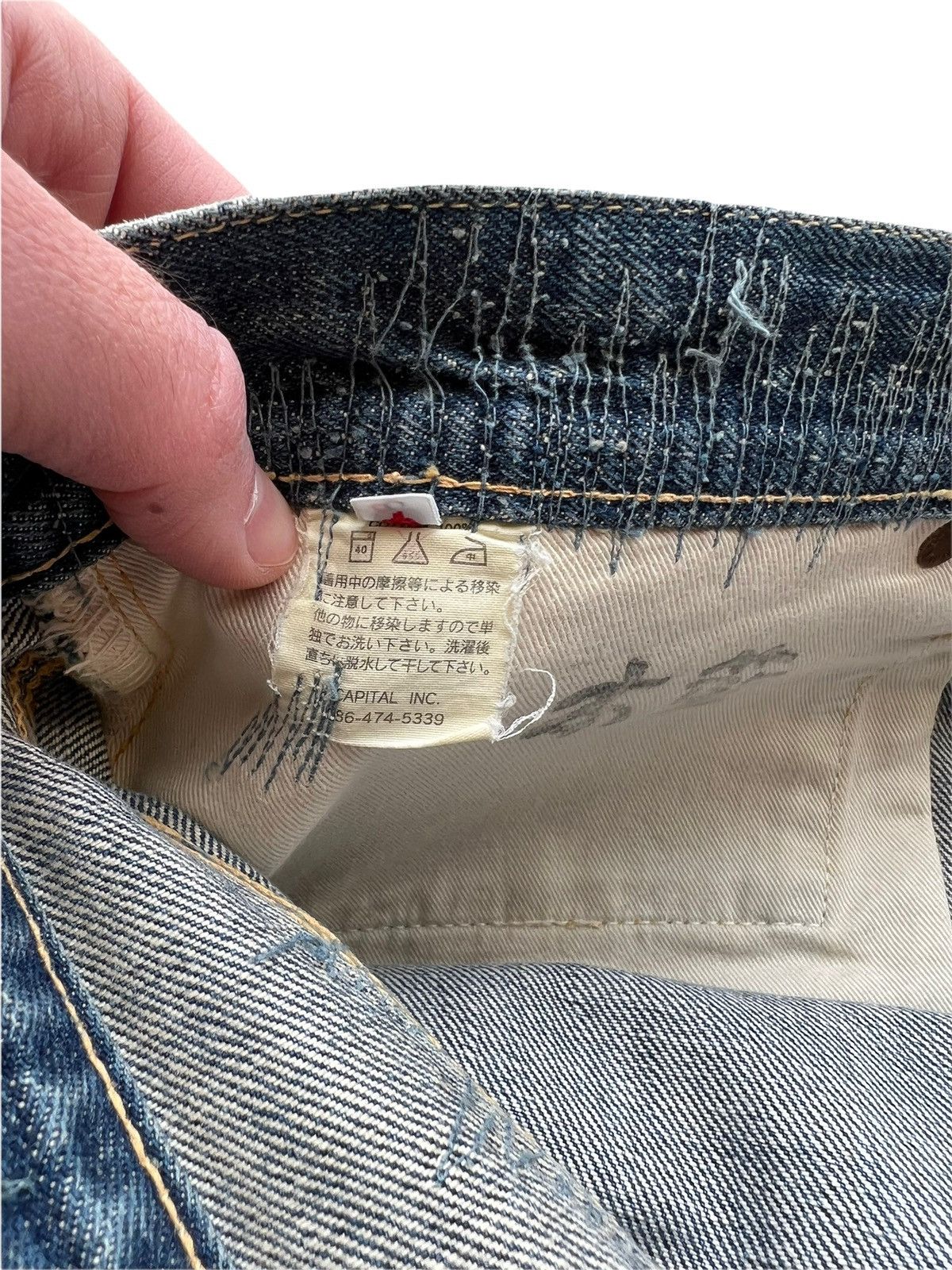 Kapital OG KIRO HIRATA Boro Distressed Patch Denim Size US 34 / EU 50 - 13 Thumbnail