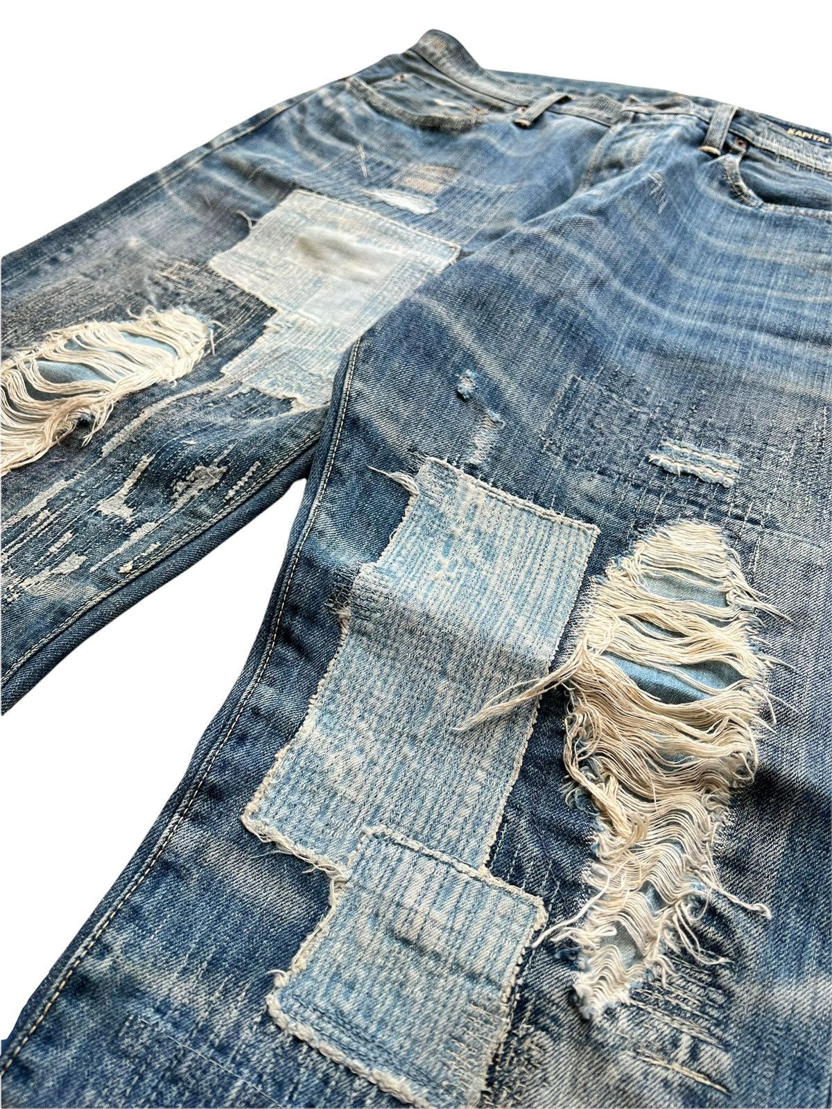 Kapital OG KIRO HIRATA Boro Distressed Patch Denim Size US 34 / EU 50 - 3 Thumbnail