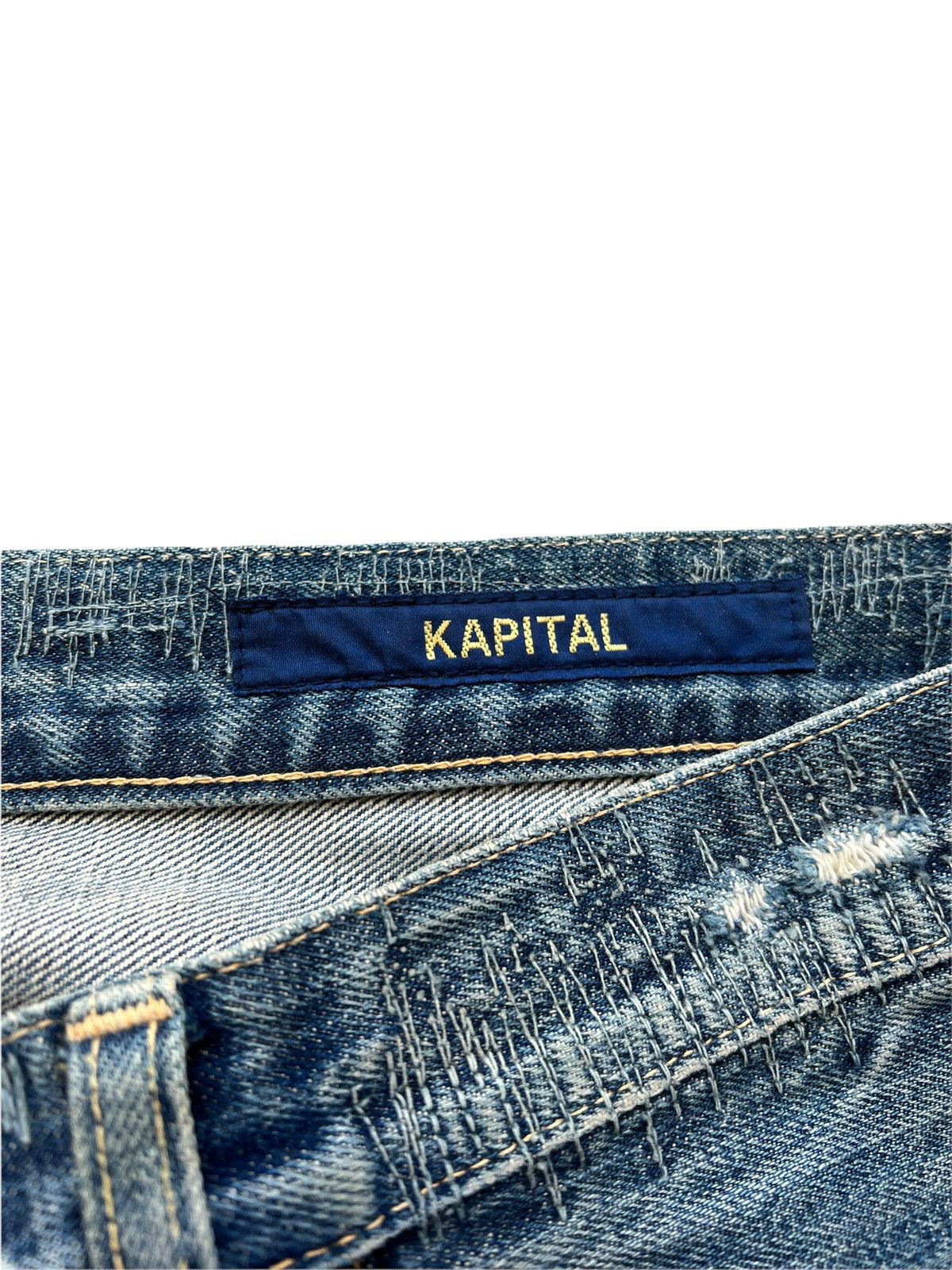 Kapital OG KIRO HIRATA Boro Distressed Patch Denim Size US 34 / EU 50 - 6 Thumbnail