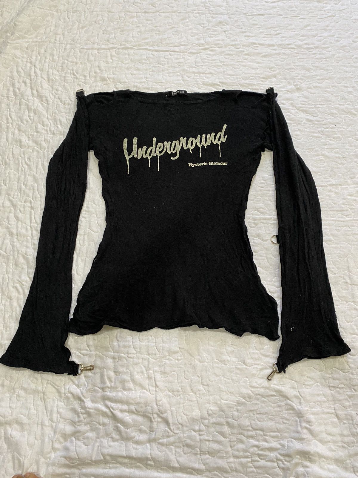 image of Muslin Hysteric Glamour Bondage Shirt in Black, Women's (Size Medium)