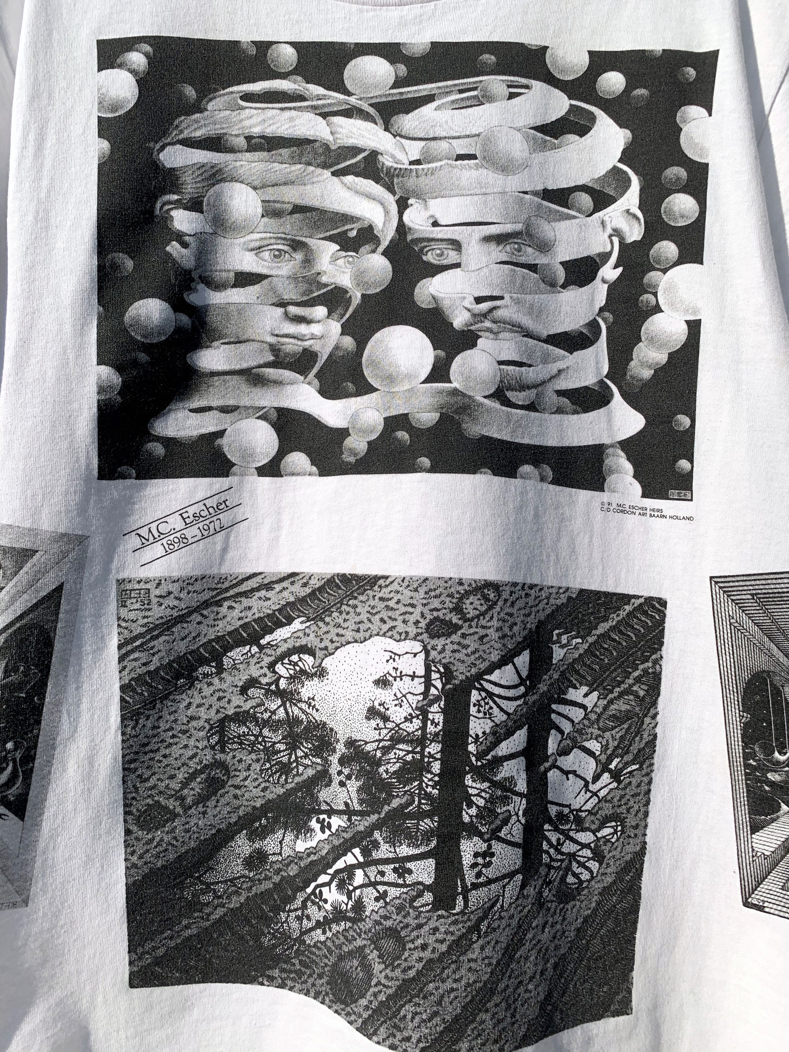Band Tees 1991 Vintage MC Escher All Over Print T-Shirt Tee 90s Size US L / EU 52-54 / 3 - 10 Thumbnail
