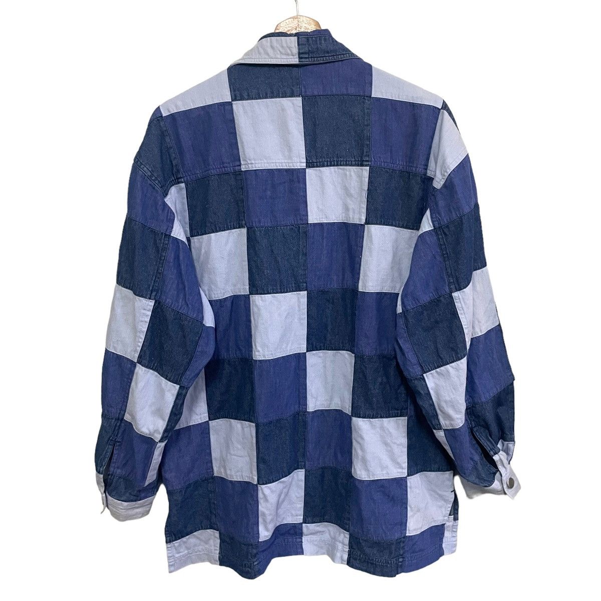 Indigo × Japanese Brand 💥JAPANESE JEWEL HEART PATCHWORK BUTTON JACKET Size US L / EU 52-54 / 3 - 6 Thumbnail