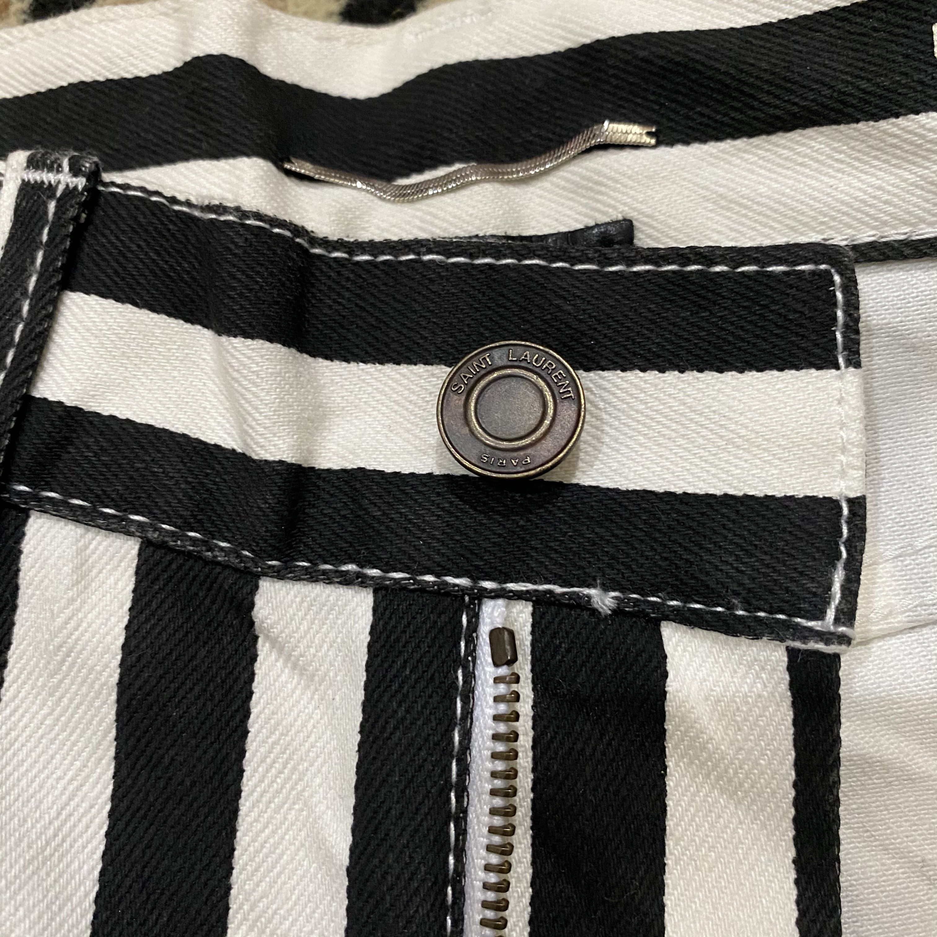 Saint Laurent Paris SLP Ankle grazer striped jeans Size US 27 - 3 Thumbnail