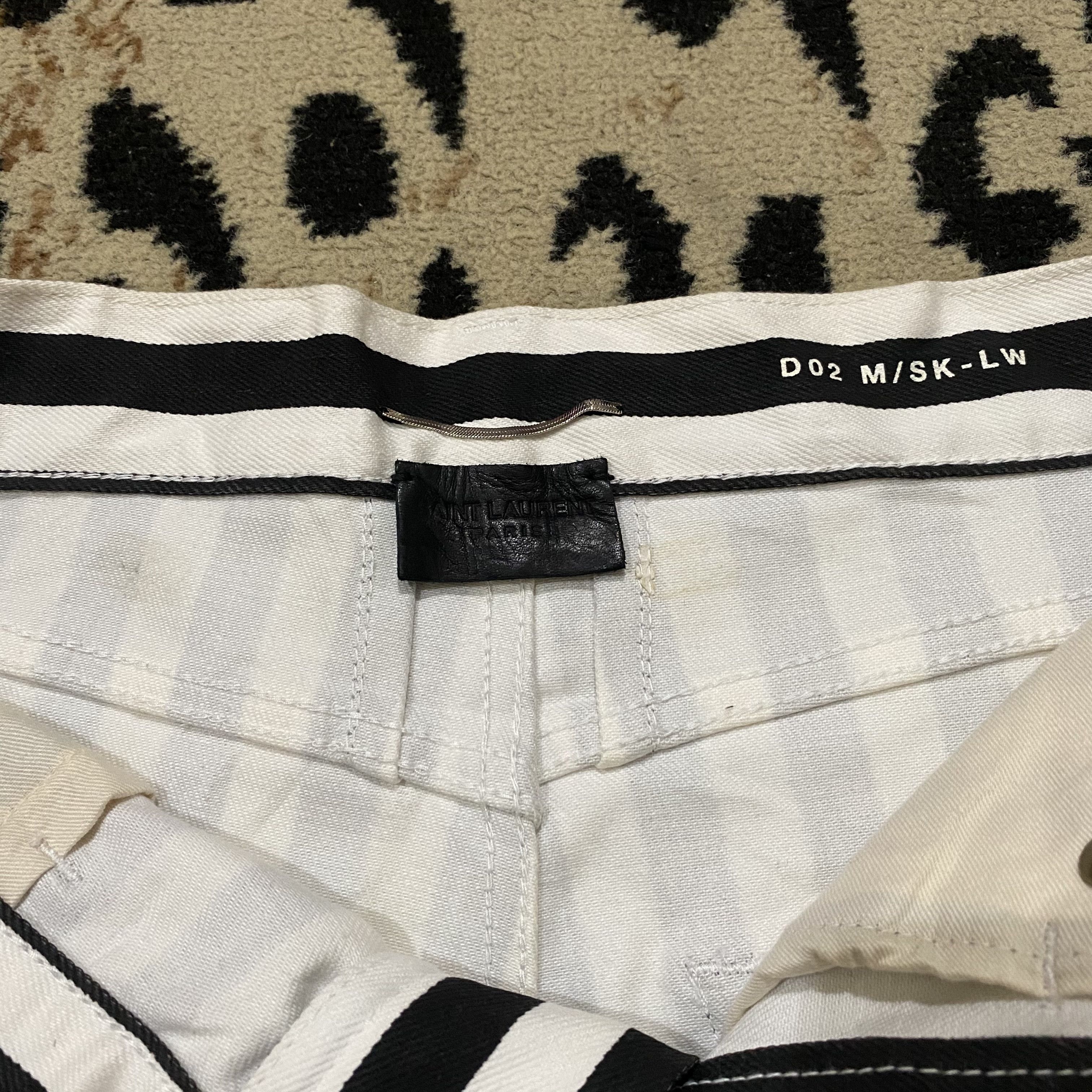 Saint Laurent Paris SLP Ankle grazer striped jeans Size US 27 - 6 Thumbnail