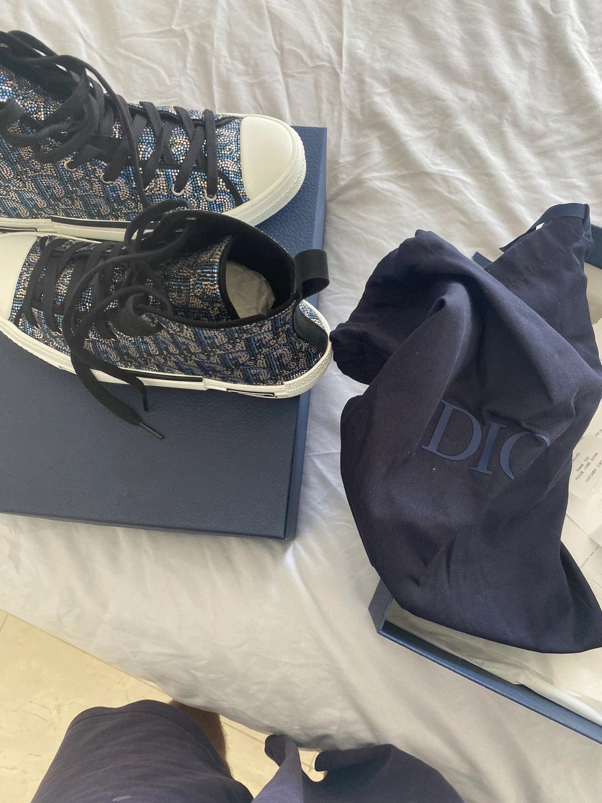 Dior Dior B23 Swarovski Sneakers in Multicolor Color Size US 8 / EU 41 - 8 Thumbnail