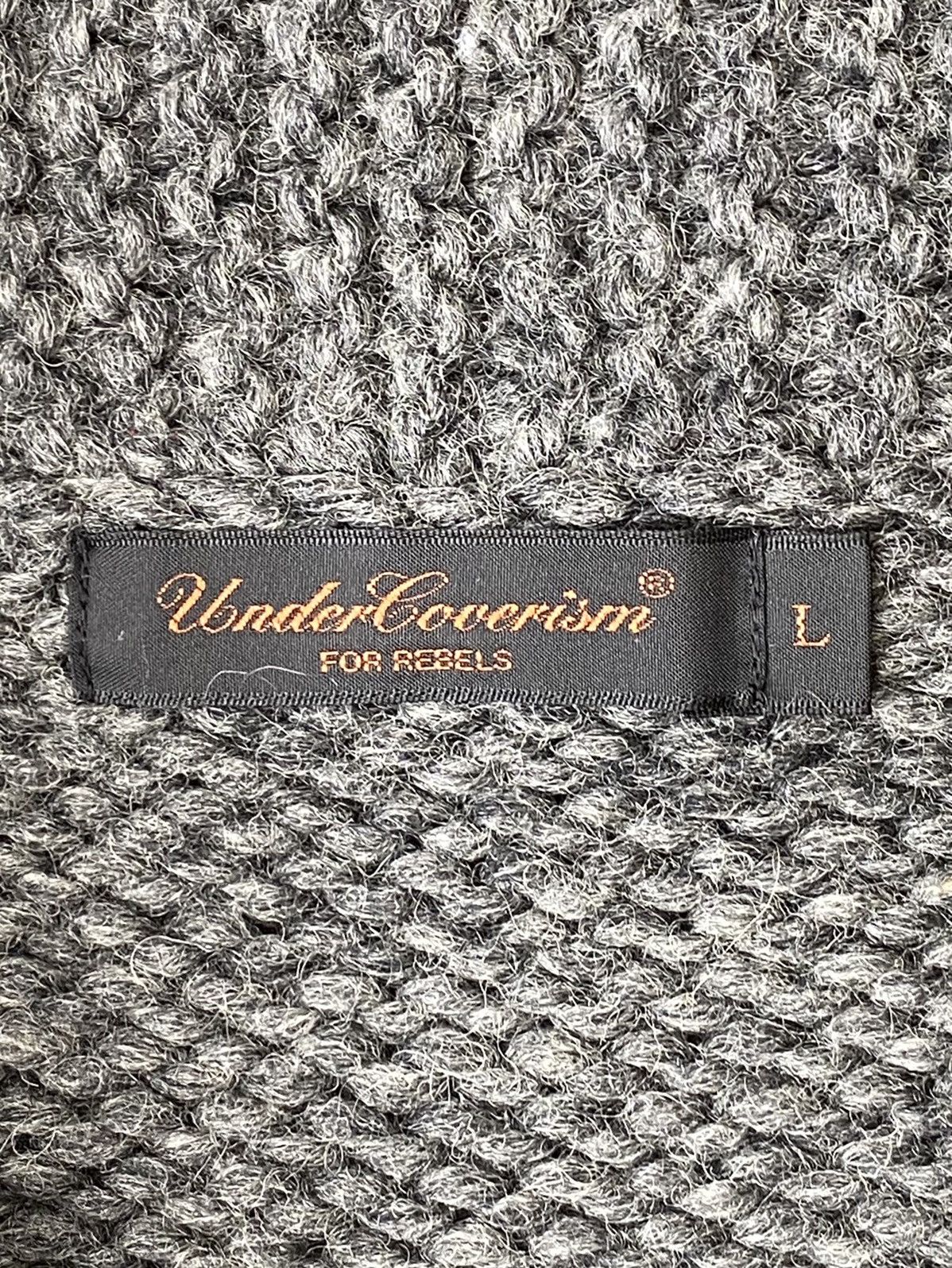 Undercover Undercoverism Anarchy Intarsia Hand Knit Button-Up Sweater Size US L / EU 52-54 / 3 - 9 Thumbnail